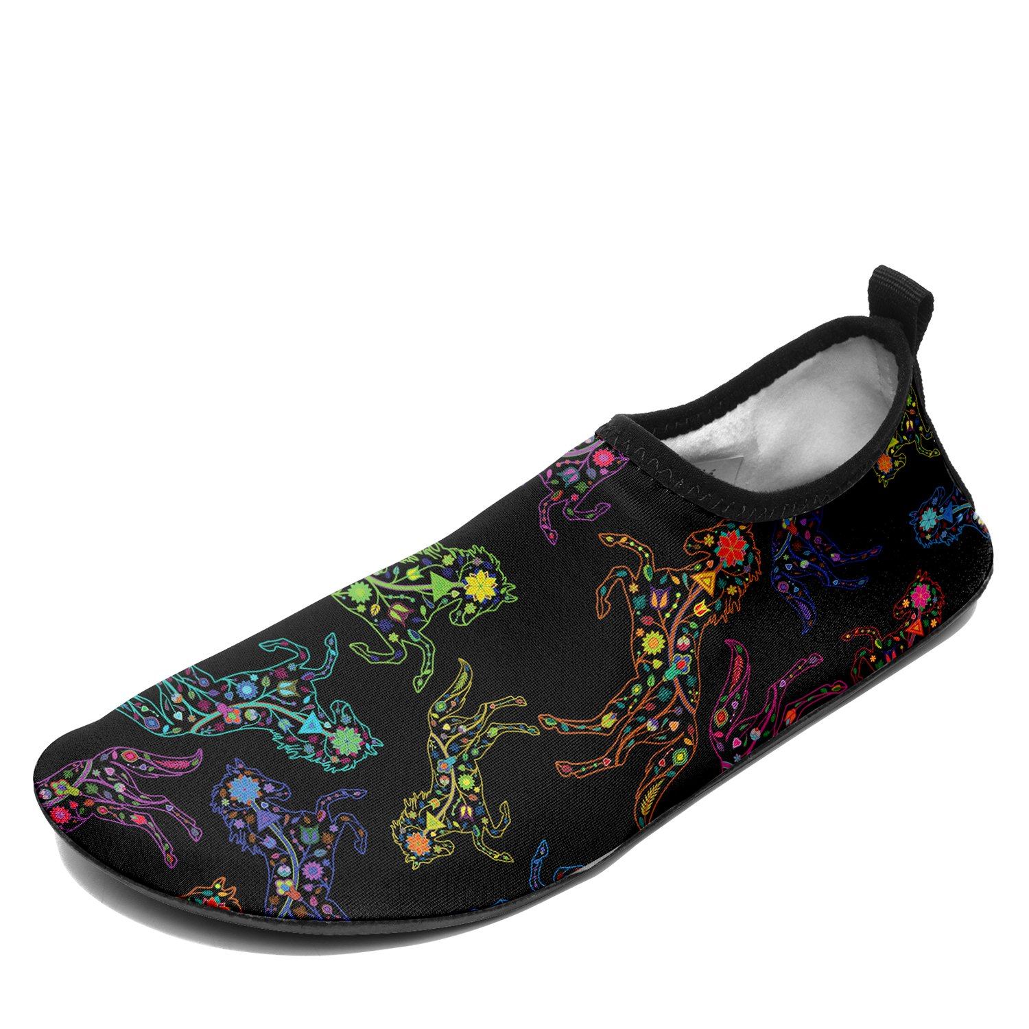 Floral Horse Sockamoccs Slip On Shoes Herman