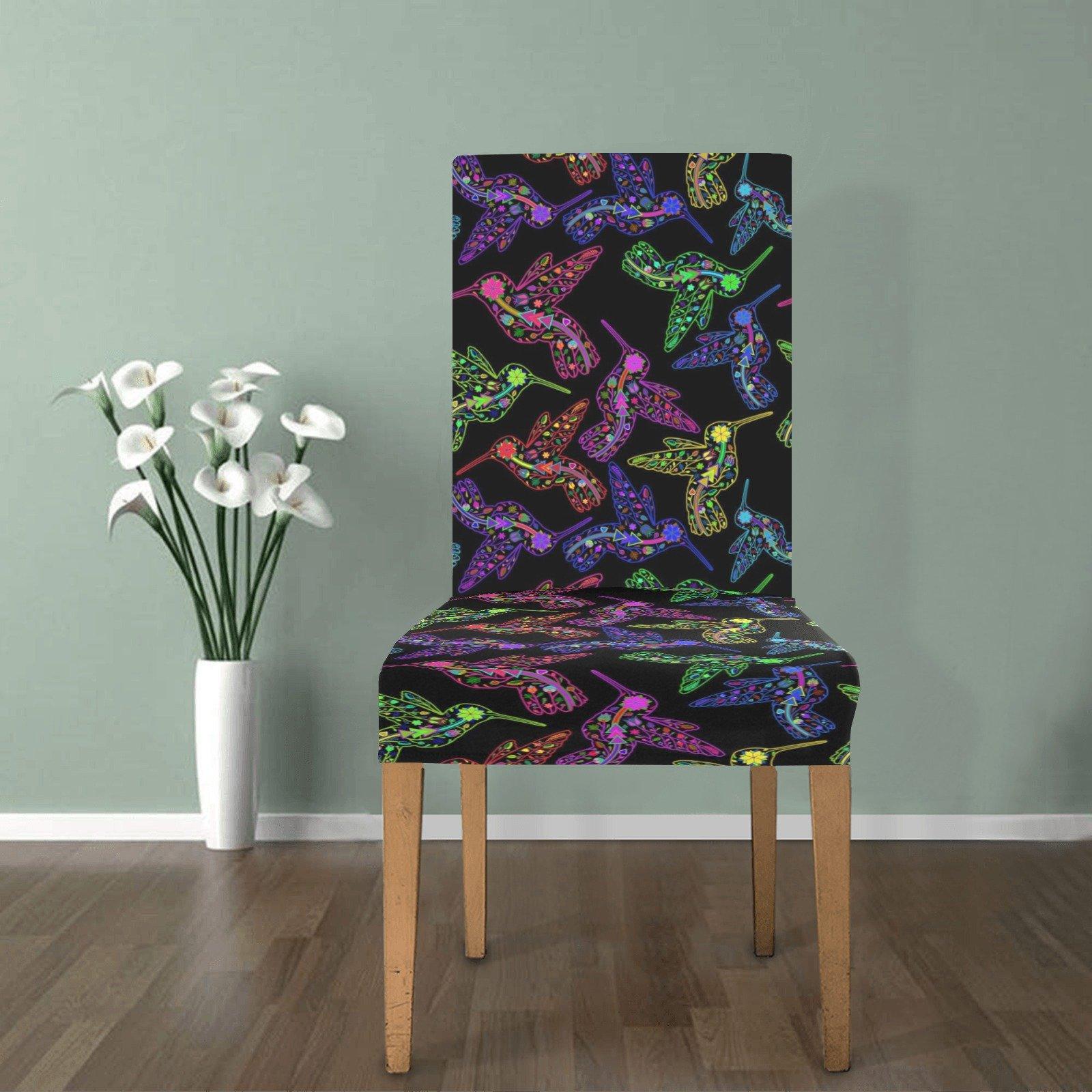 Floral Hummingbird Chair Cover (Pack of 4) Chair Cover (Pack of 4) e-joyer 