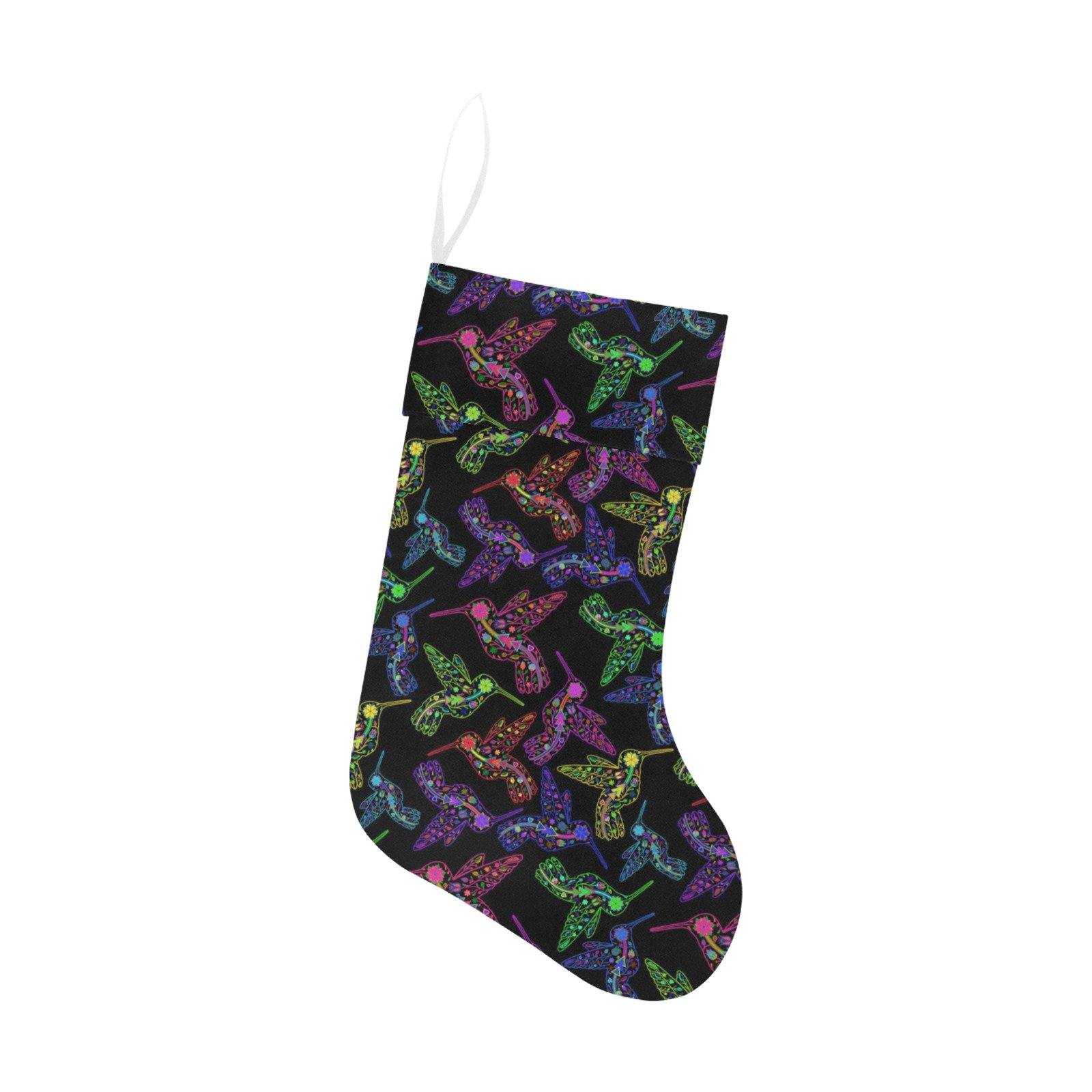 Floral Hummingbird Christmas Stocking holiday stocking e-joyer