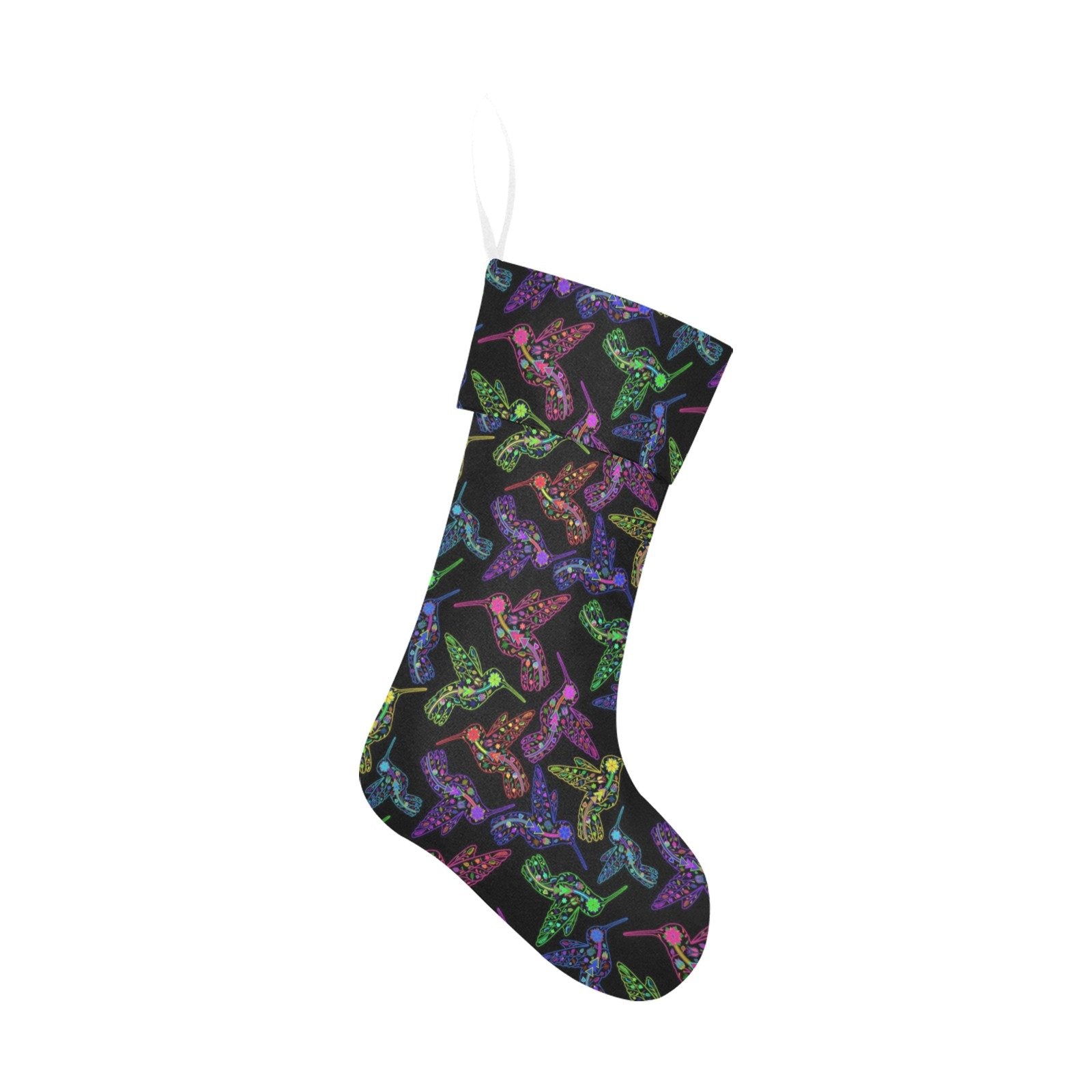 Floral Hummingbird Christmas Stocking holiday stocking e-joyer