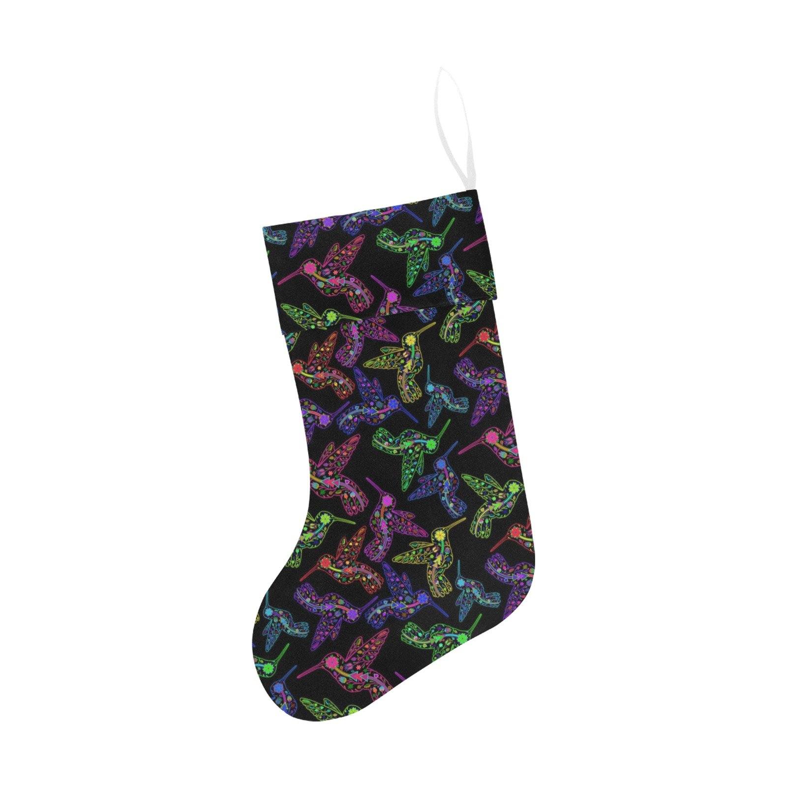 Floral Hummingbird Christmas Stocking holiday stocking e-joyer