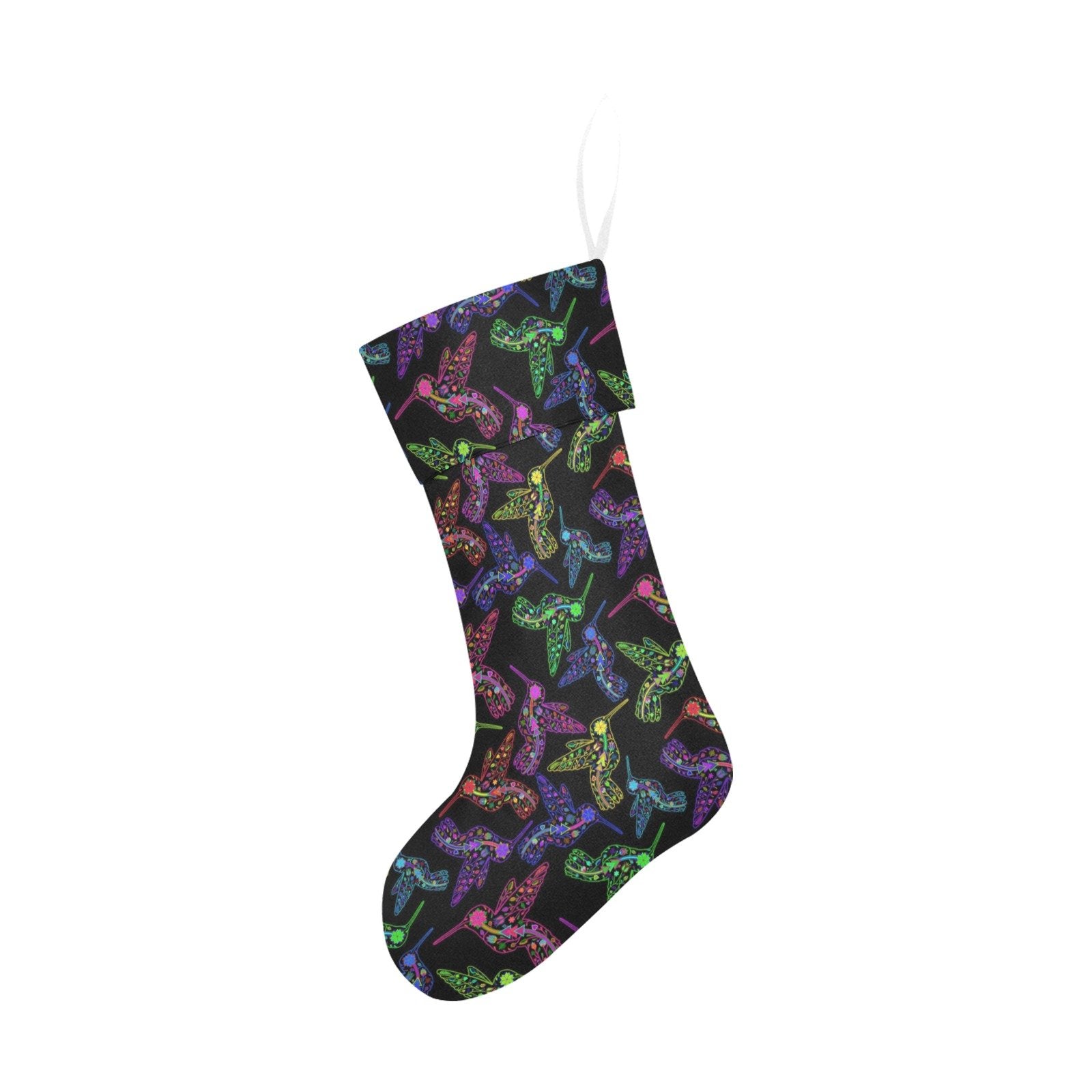 Floral Hummingbird Christmas Stocking holiday stocking e-joyer