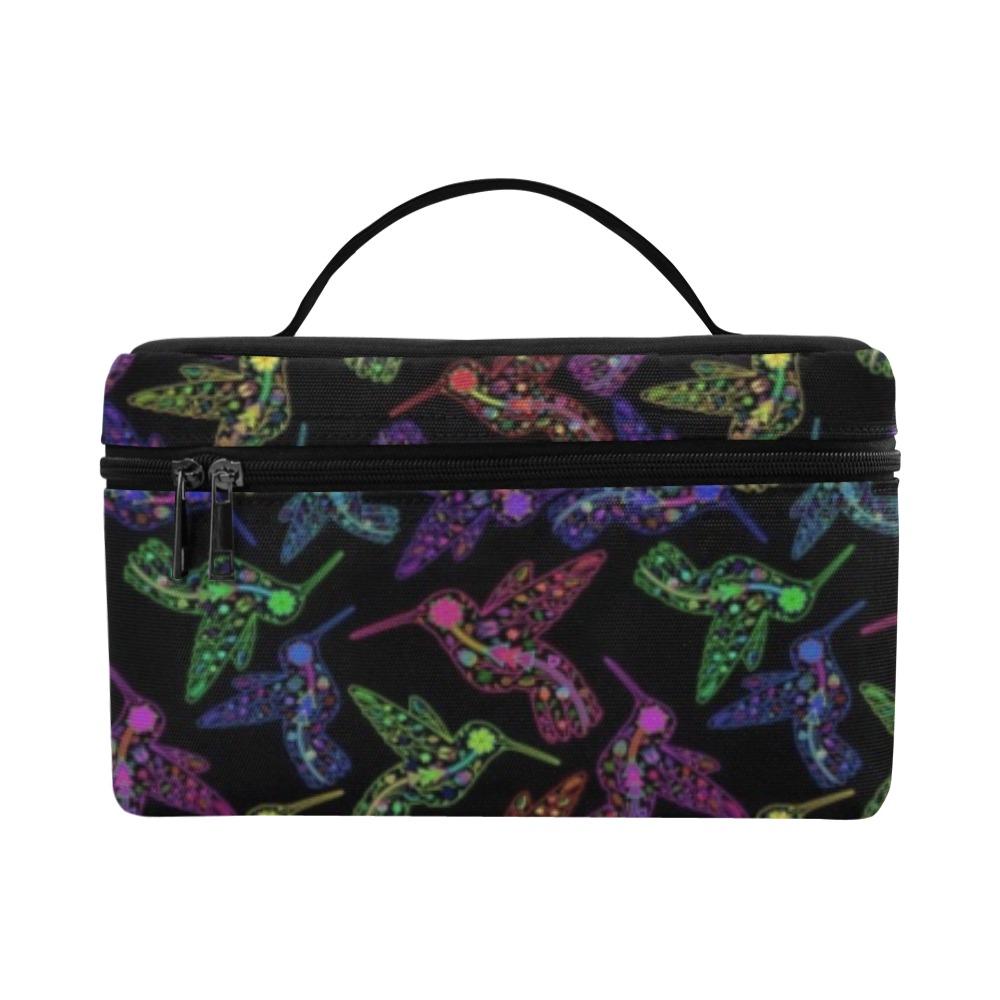 Floral Hummingbird Cosmetic Bag/Large (Model 1658) Cosmetic Bag e-joyer