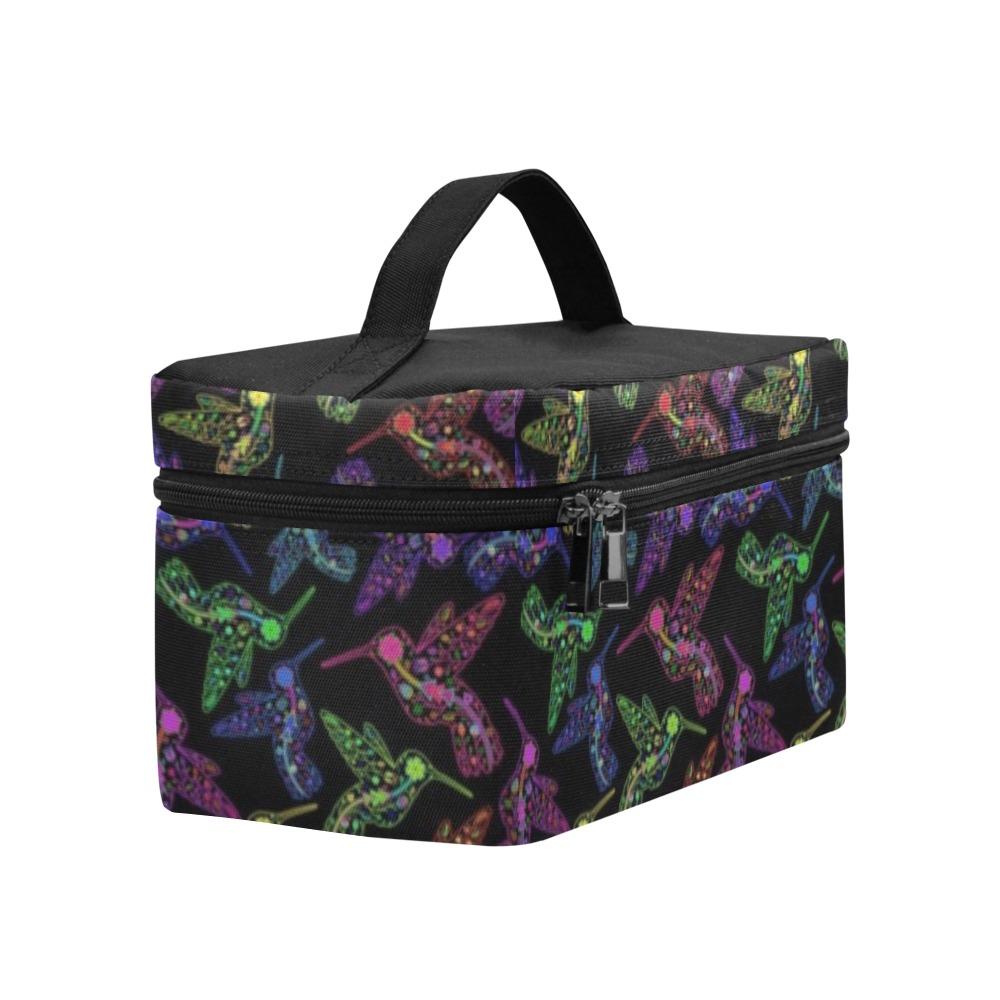 Floral Hummingbird Cosmetic Bag/Large (Model 1658) Cosmetic Bag e-joyer