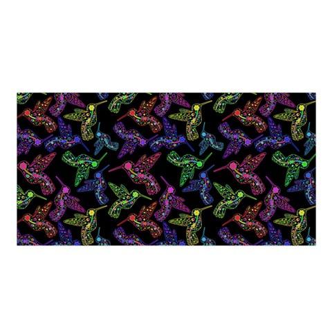 Floral Hummingbird Satin Shawl Scarf 49 Dzine