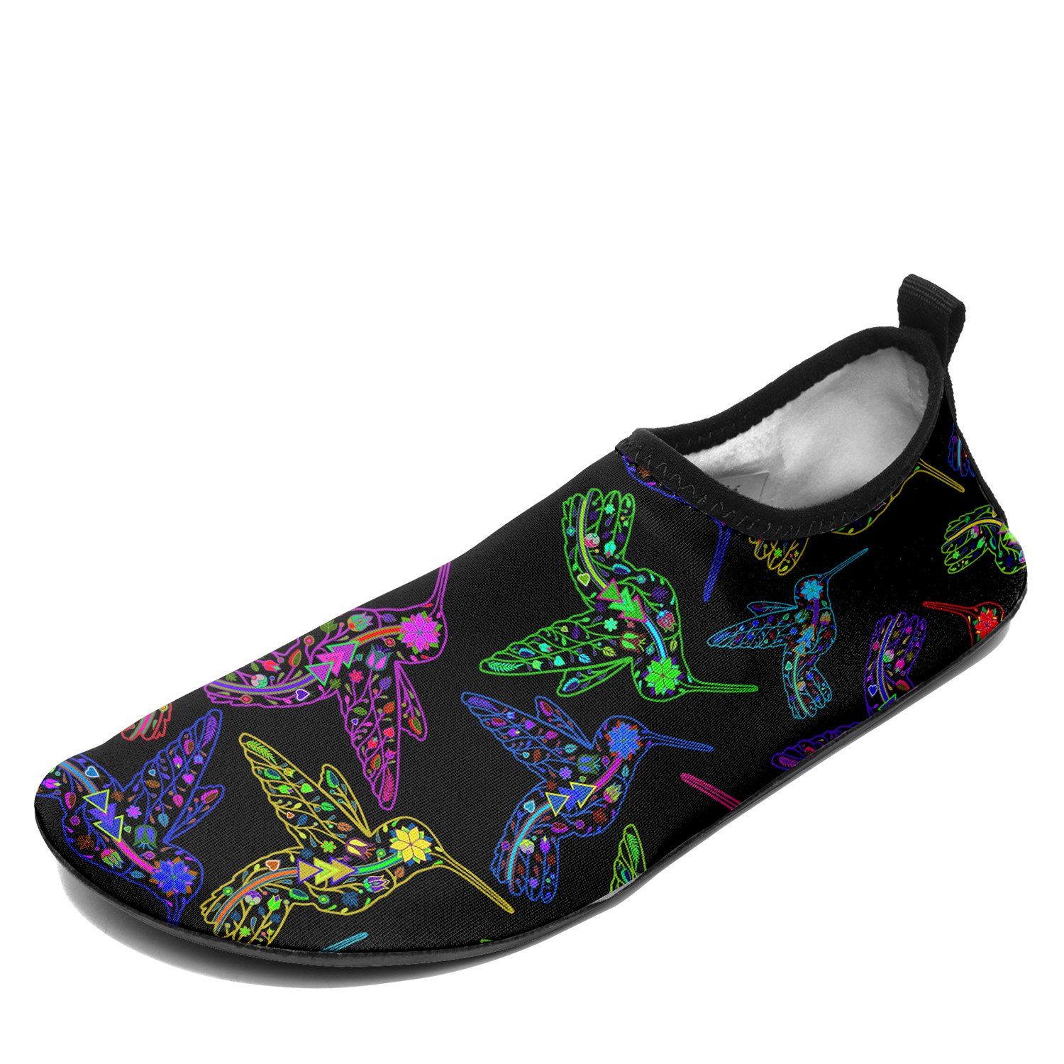 Floral Hummingbird Sockamoccs Kid's Slip On Shoes Herman