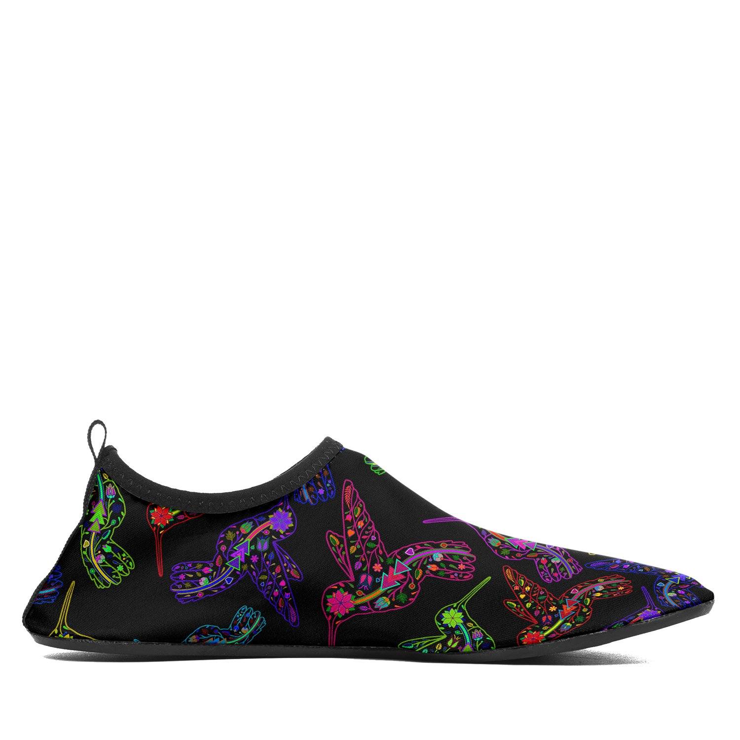 Floral Hummingbird Sockamoccs Slip On Shoes Herman