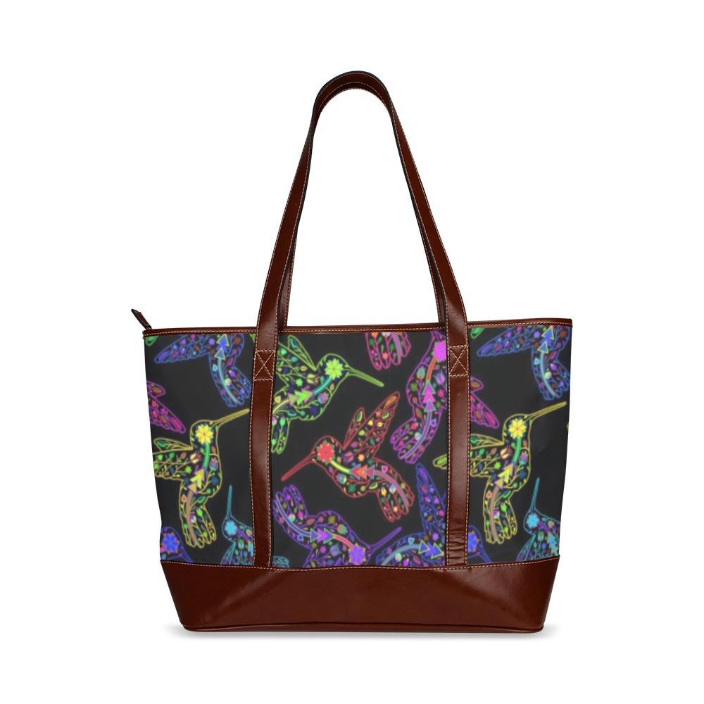 Floral Hummingbird Tote Handbag (Model 1642) handbag e-joyer