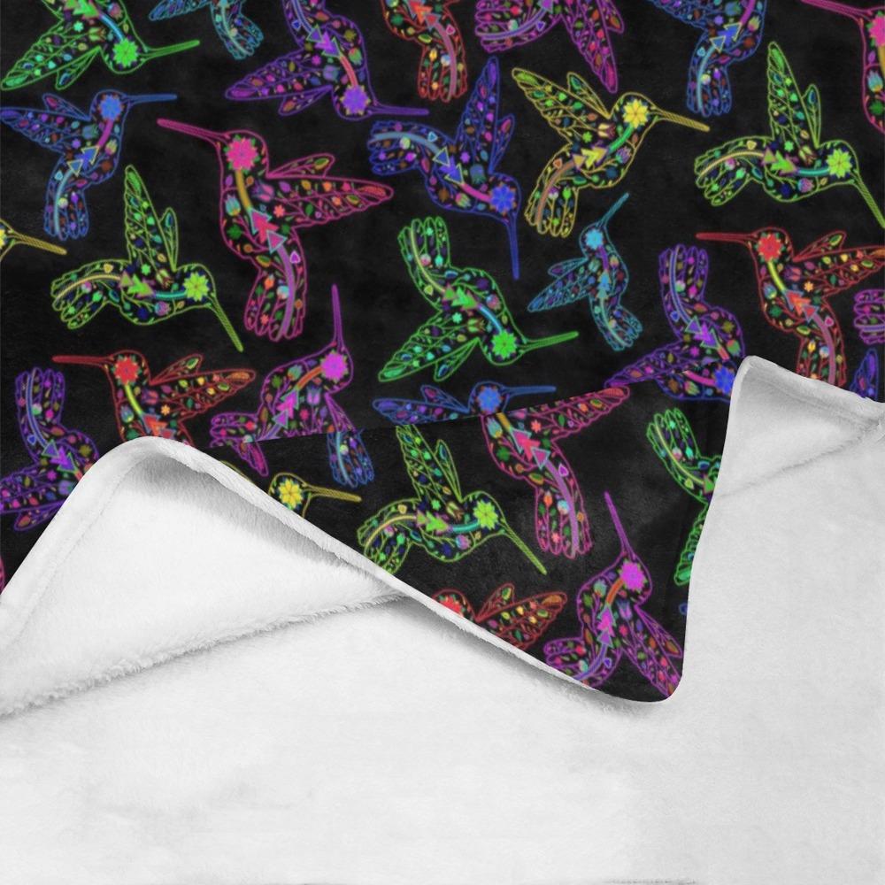 Floral Hummingbird Ultra-Soft Micro Fleece Blanket 40"x50" Ultra-Soft Blanket 40''x50'' e-joyer