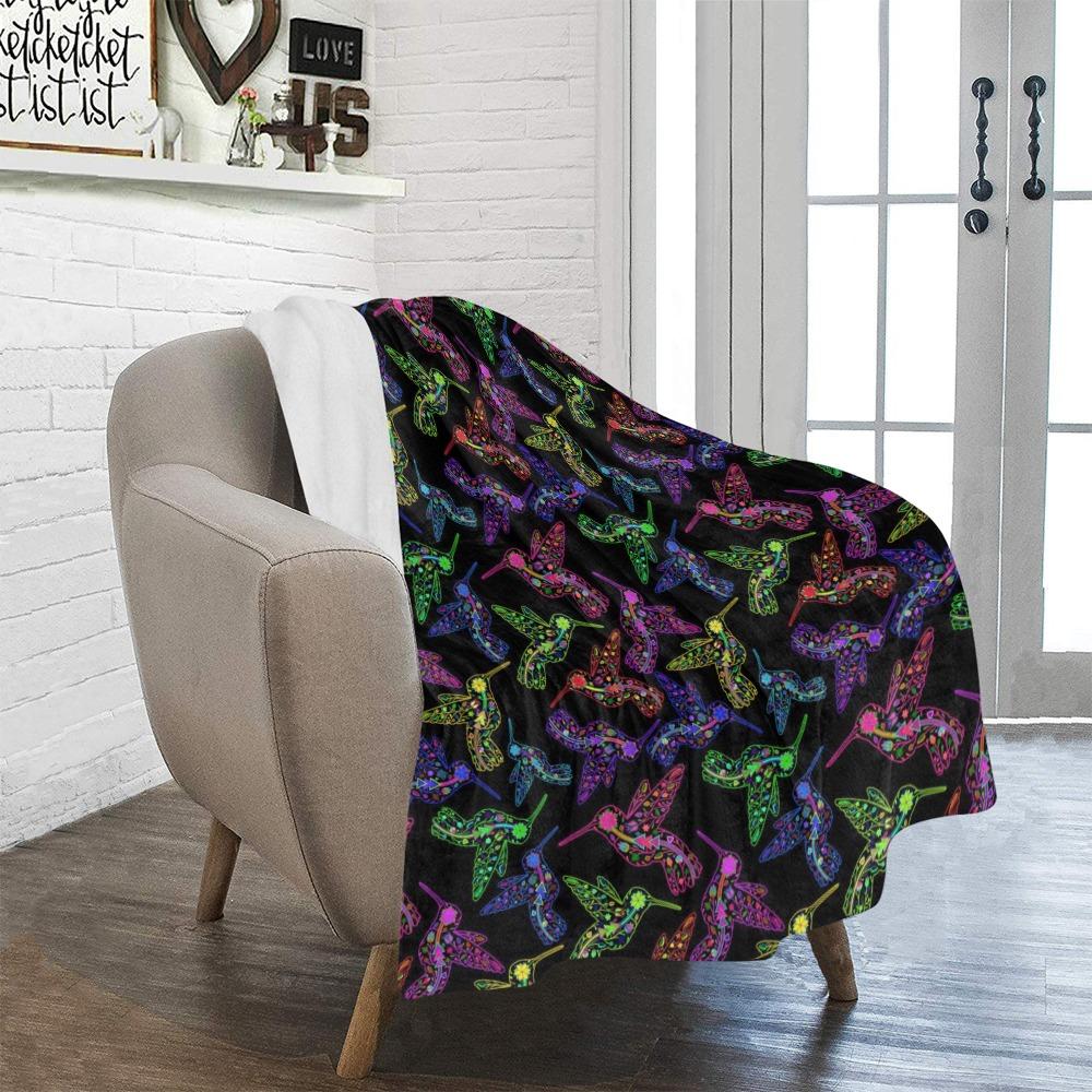 Floral Hummingbird Ultra-Soft Micro Fleece Blanket 40"x50" Ultra-Soft Blanket 40''x50'' e-joyer