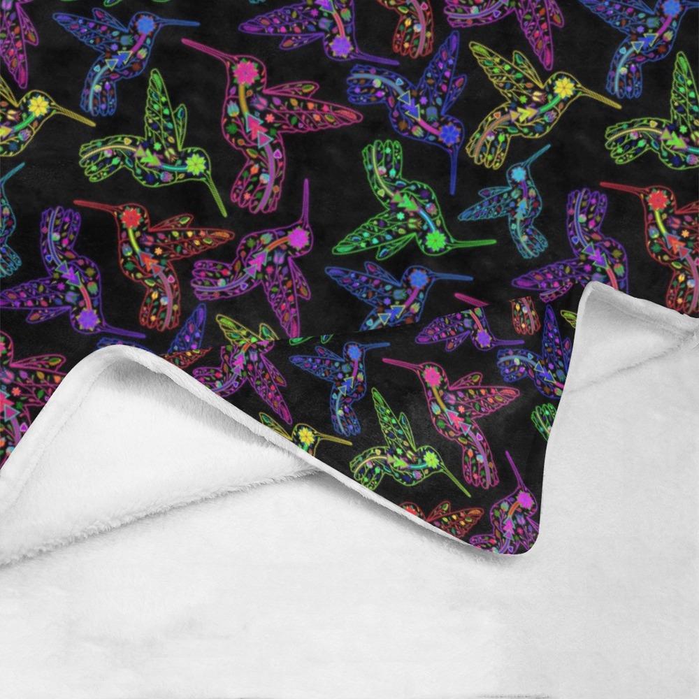 Floral Hummingbird Ultra-Soft Micro Fleece Blanket 60"x80" Ultra-Soft Blanket 60''x80'' e-joyer
