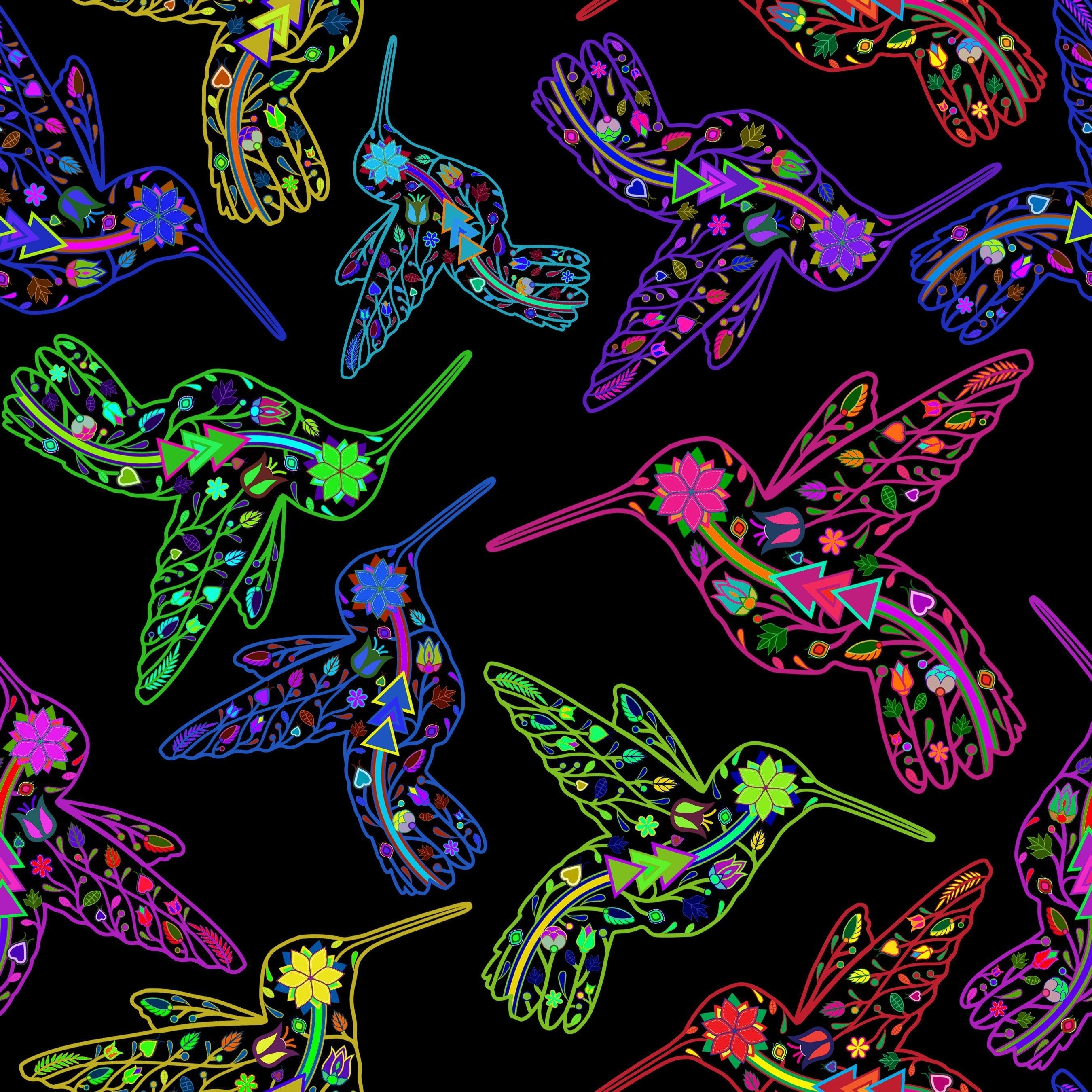 Floral Hummingbirds Cotton Poplin Fabric By the Yard Fabric NBprintex