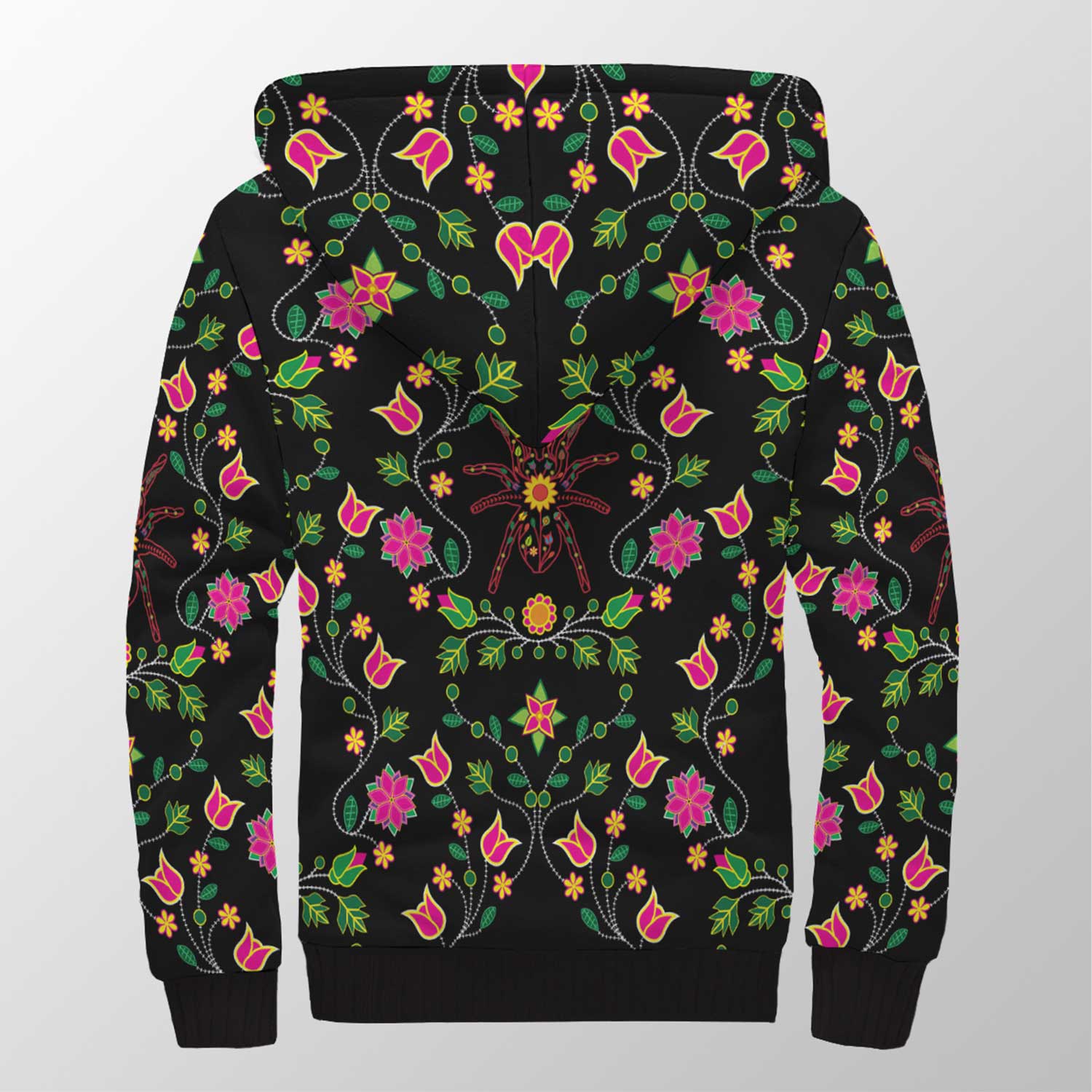 Floral Spider Sherpa Hoodie 49 Dzine