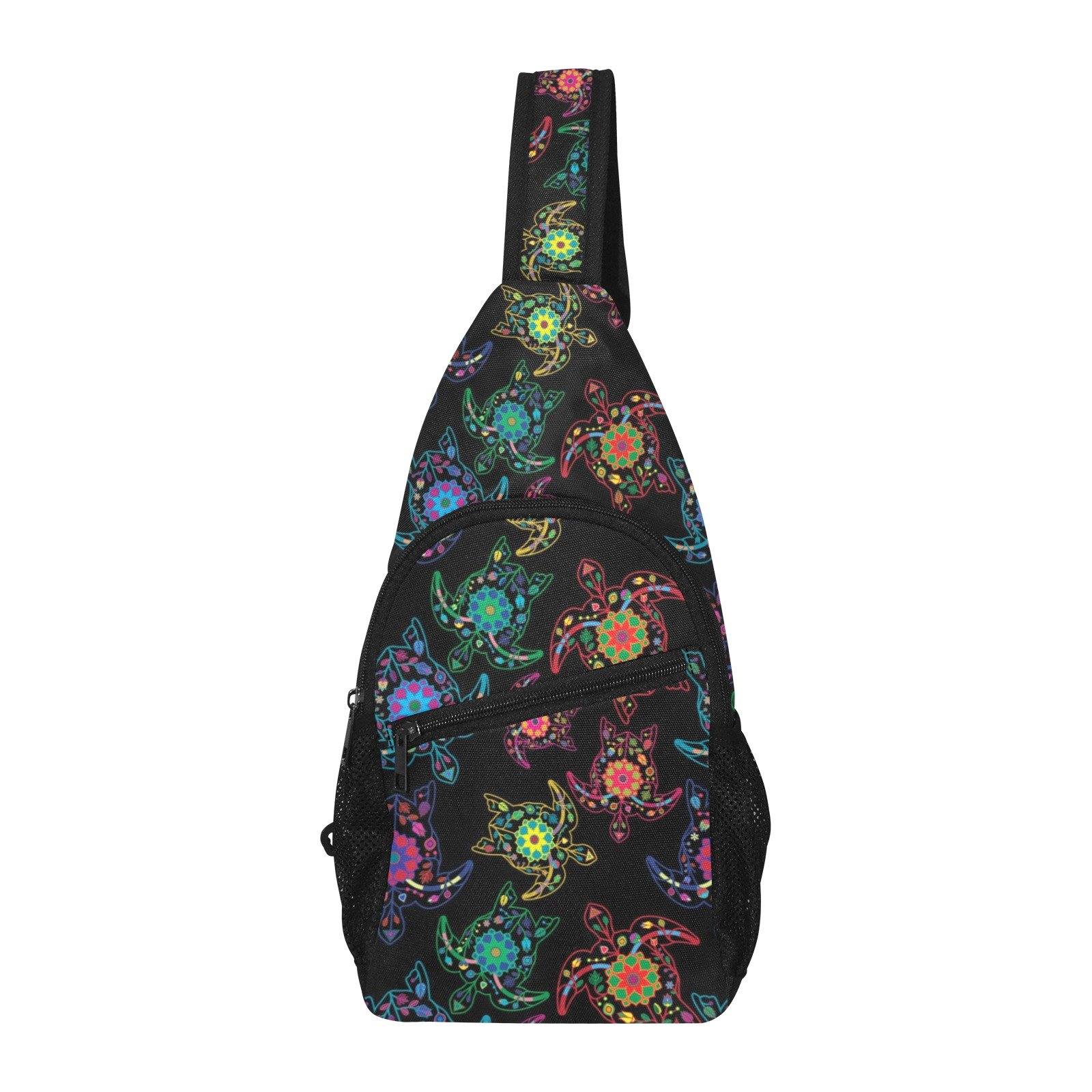 Floral Turtle All Over Print Chest Bag (Model 1719) All Over Print Chest Bag (1719) e-joyer