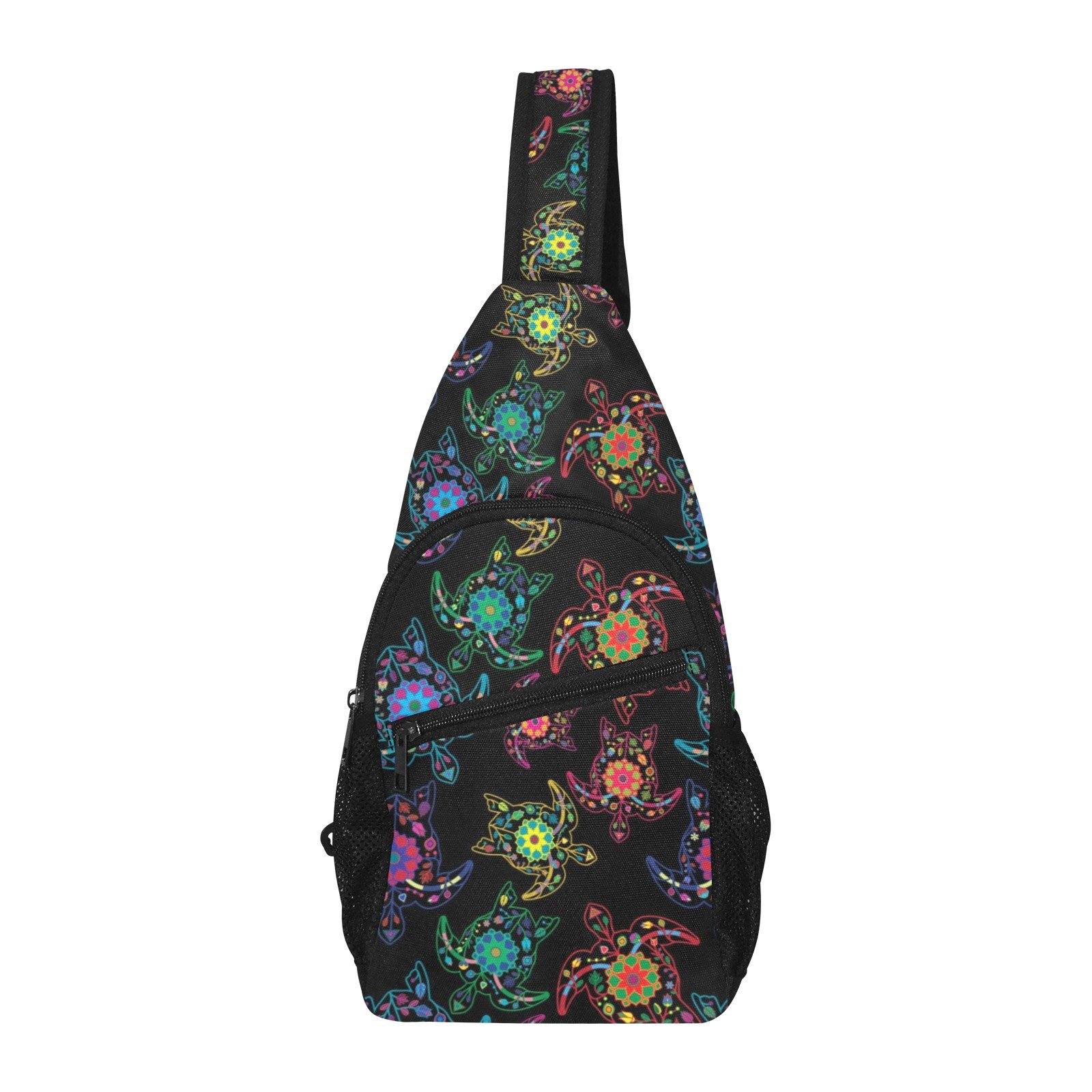 Floral Turtle All Over Print Chest Bag (Model 1719) All Over Print Chest Bag (1719) e-joyer 