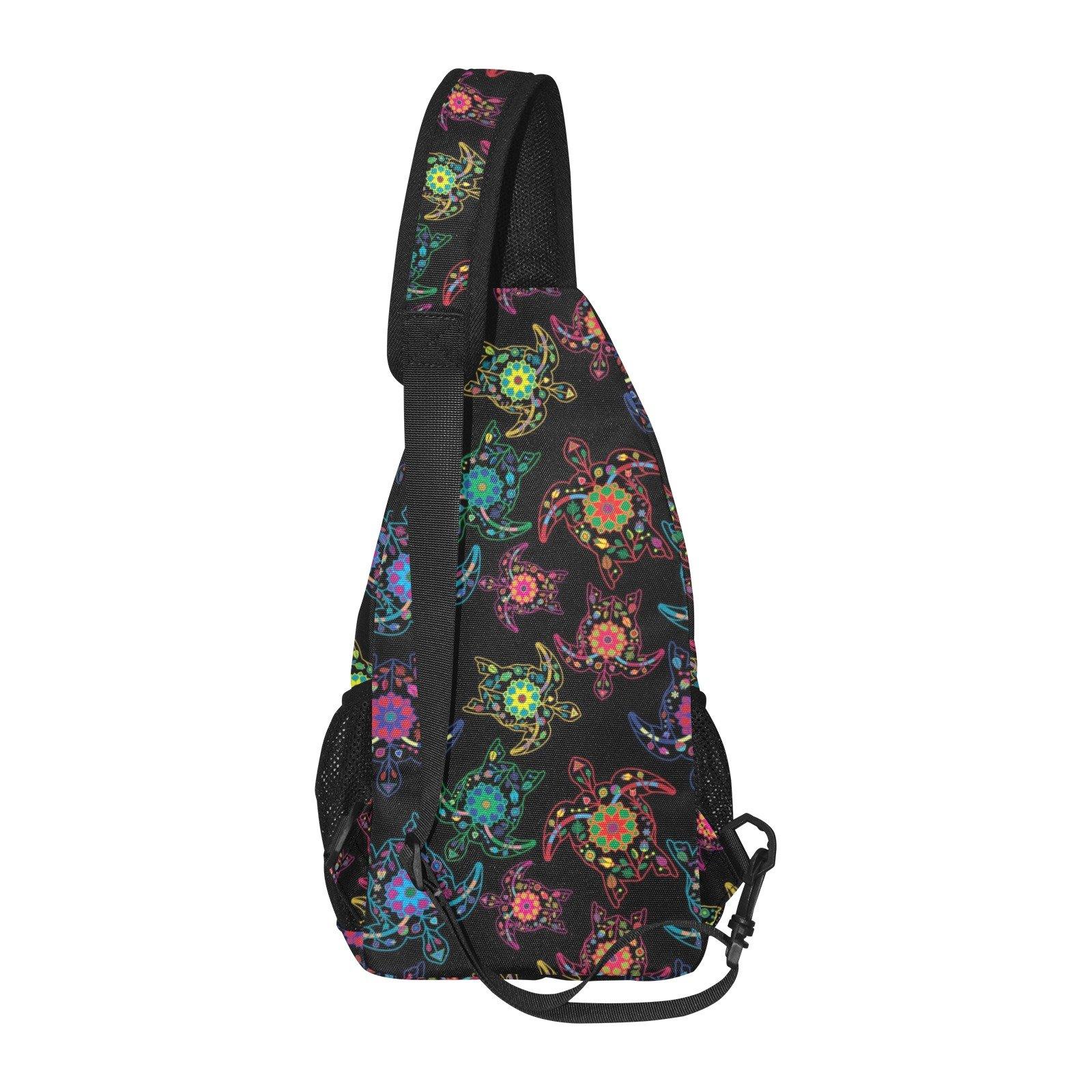 Floral Turtle All Over Print Chest Bag (Model 1719) All Over Print Chest Bag (1719) e-joyer