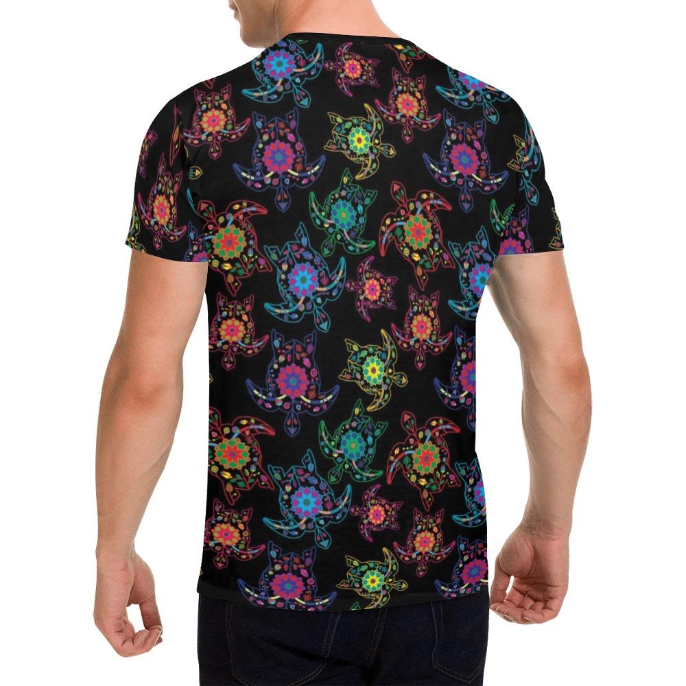 Floral Turtle All Over Print T-Shirt for Men (USA Size) (Model T40) All Over Print T-Shirt for Men (T40) e-joyer