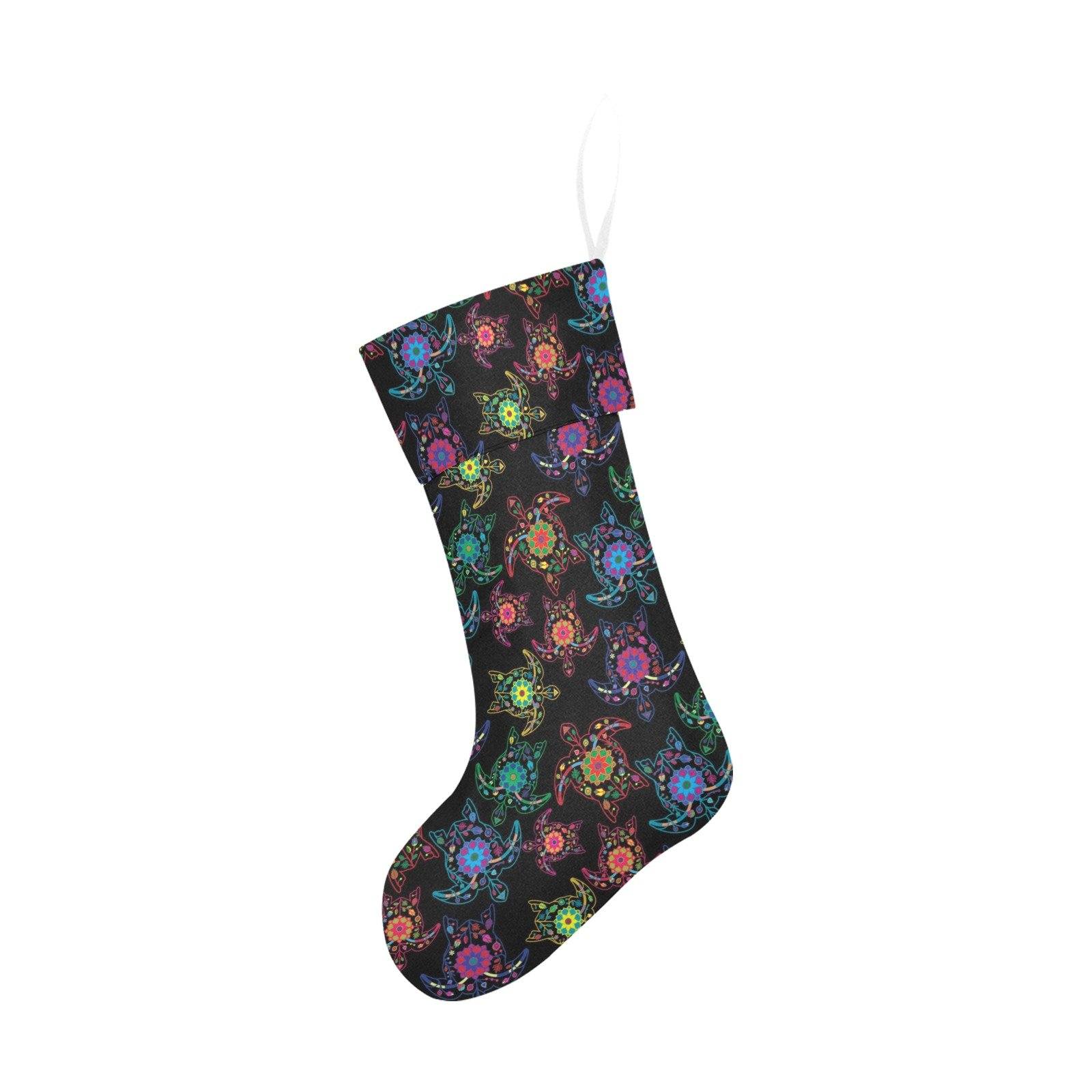 Floral Turtle Christmas Stocking holiday stocking e-joyer