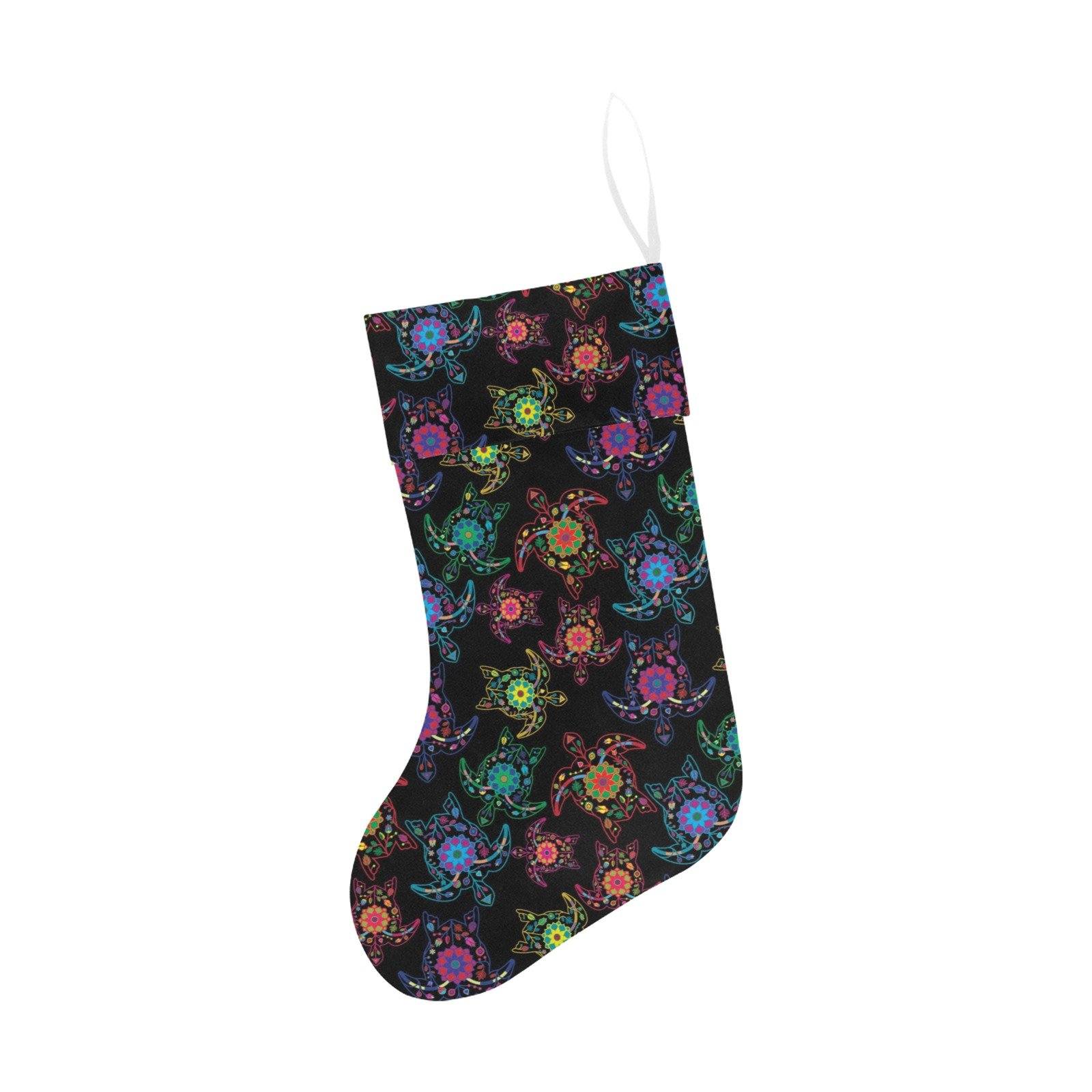 Floral Turtle Christmas Stocking holiday stocking e-joyer