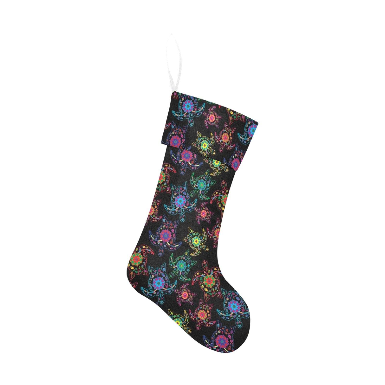 Floral Turtle Christmas Stocking holiday stocking e-joyer