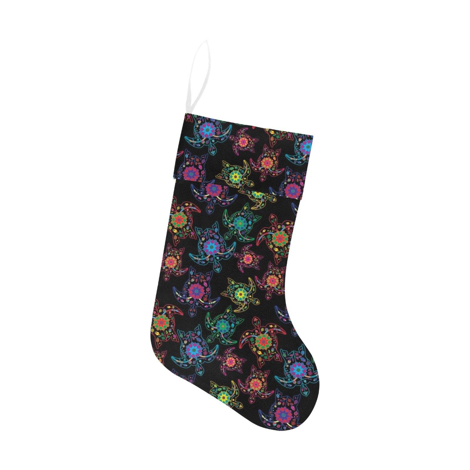 Floral Turtle Christmas Stocking holiday stocking e-joyer