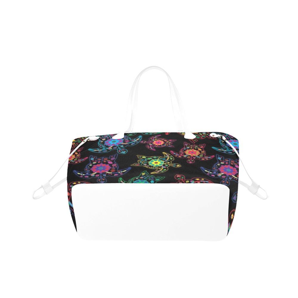 Floral Turtle Clover Canvas Tote Bag (Model 1661) Clover Canvas Tote Bag (1661) e-joyer