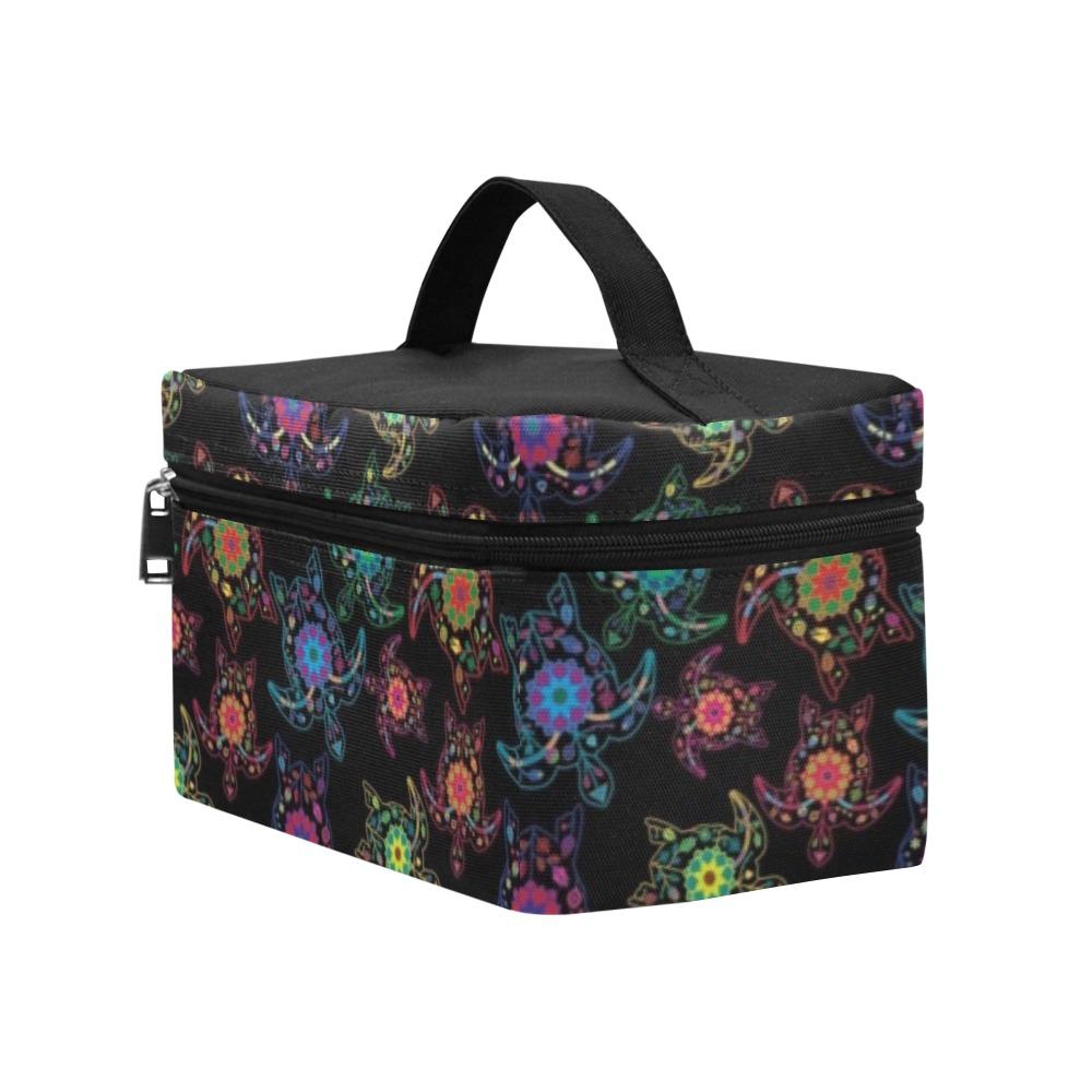 Floral Turtle Cosmetic Bag/Large (Model 1658) Cosmetic Bag e-joyer