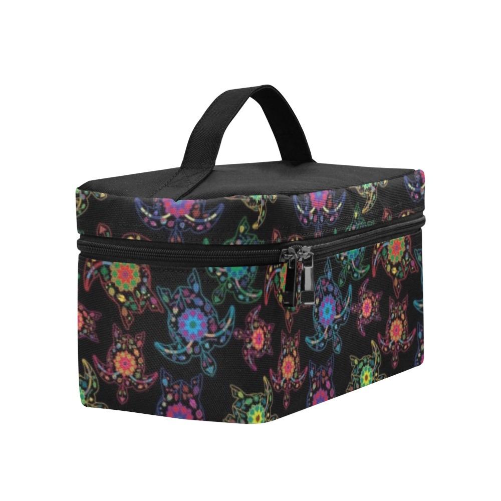 Floral Turtle Cosmetic Bag/Large (Model 1658) Cosmetic Bag e-joyer