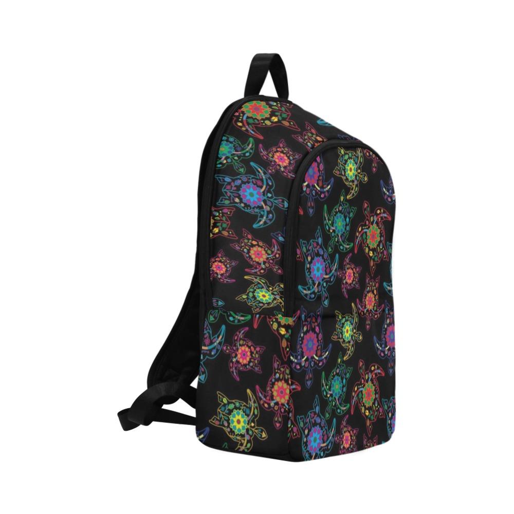 Floral Turtle Fabric Backpack for Adult (Model 1659) Casual Backpack for Adult (1659) e-joyer