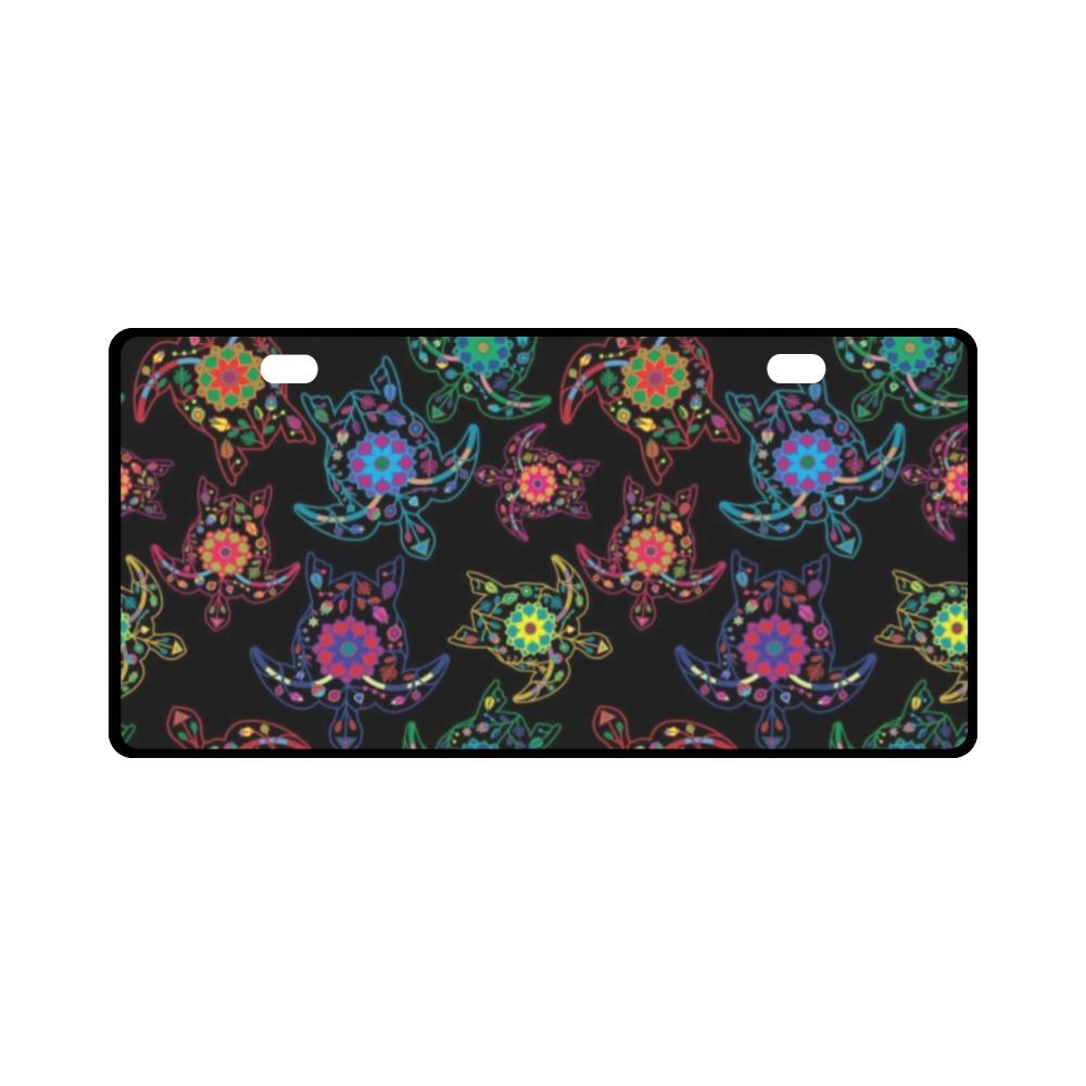 Floral Turtle License Plate License Plate e-joyer