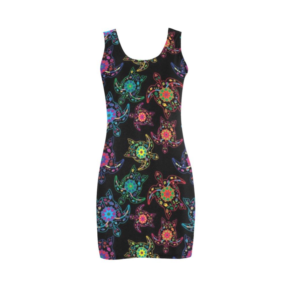 Floral Turtle Medea Vest Dress (Model D06) Medea Vest Dress (D06) e-joyer