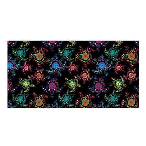 Floral Turtle Satin Shawl Scarf 49 Dzine