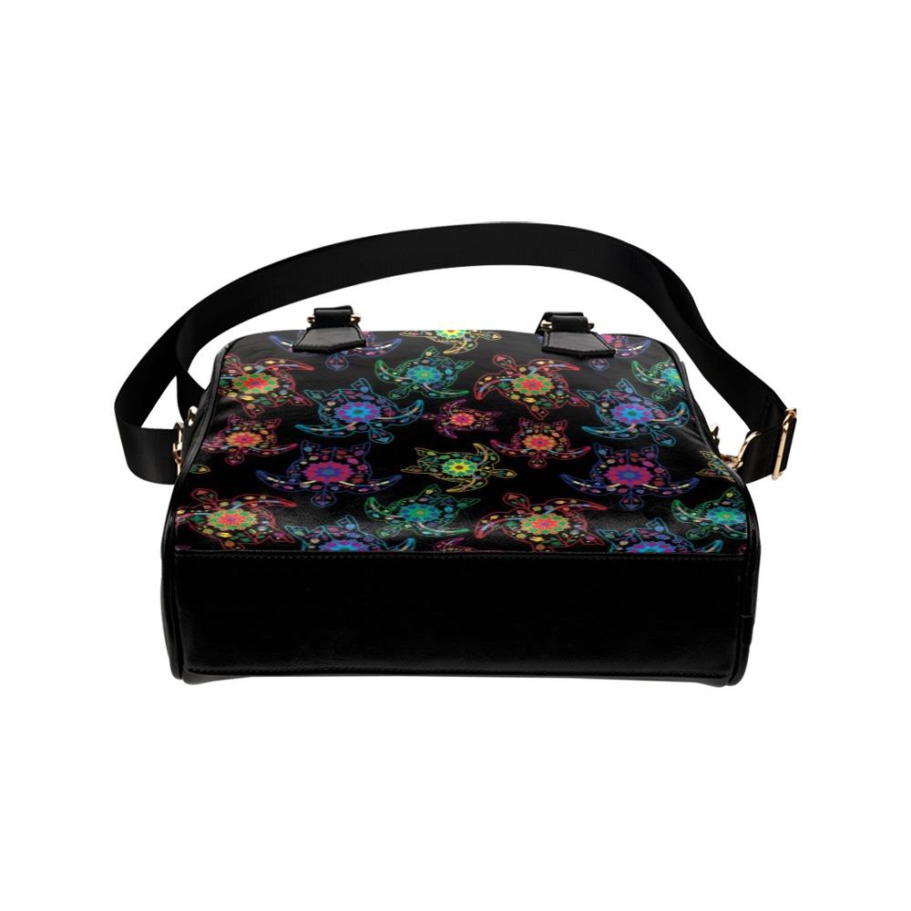 Floral Turtle Shoulder Handbag (Model 1634) Shoulder Handbags (1634) e-joyer