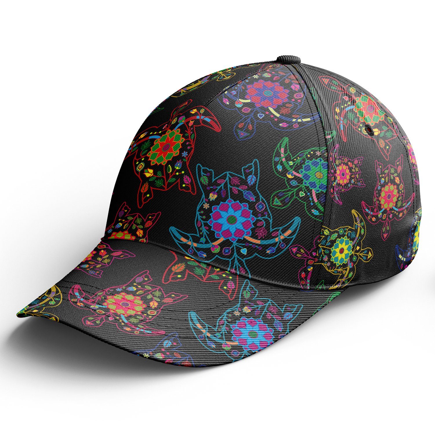 Floral Turtle Snapback Hat hat Herman