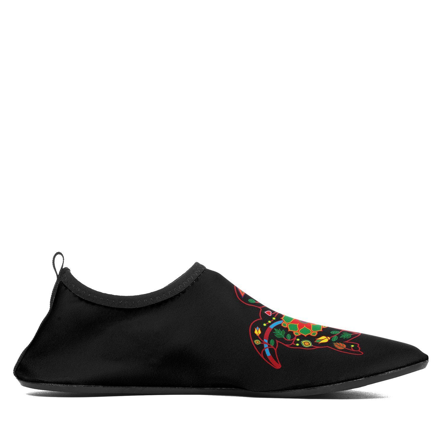 Floral Turtle Sockamoccs Kid's Slip On Shoes 49 Dzine