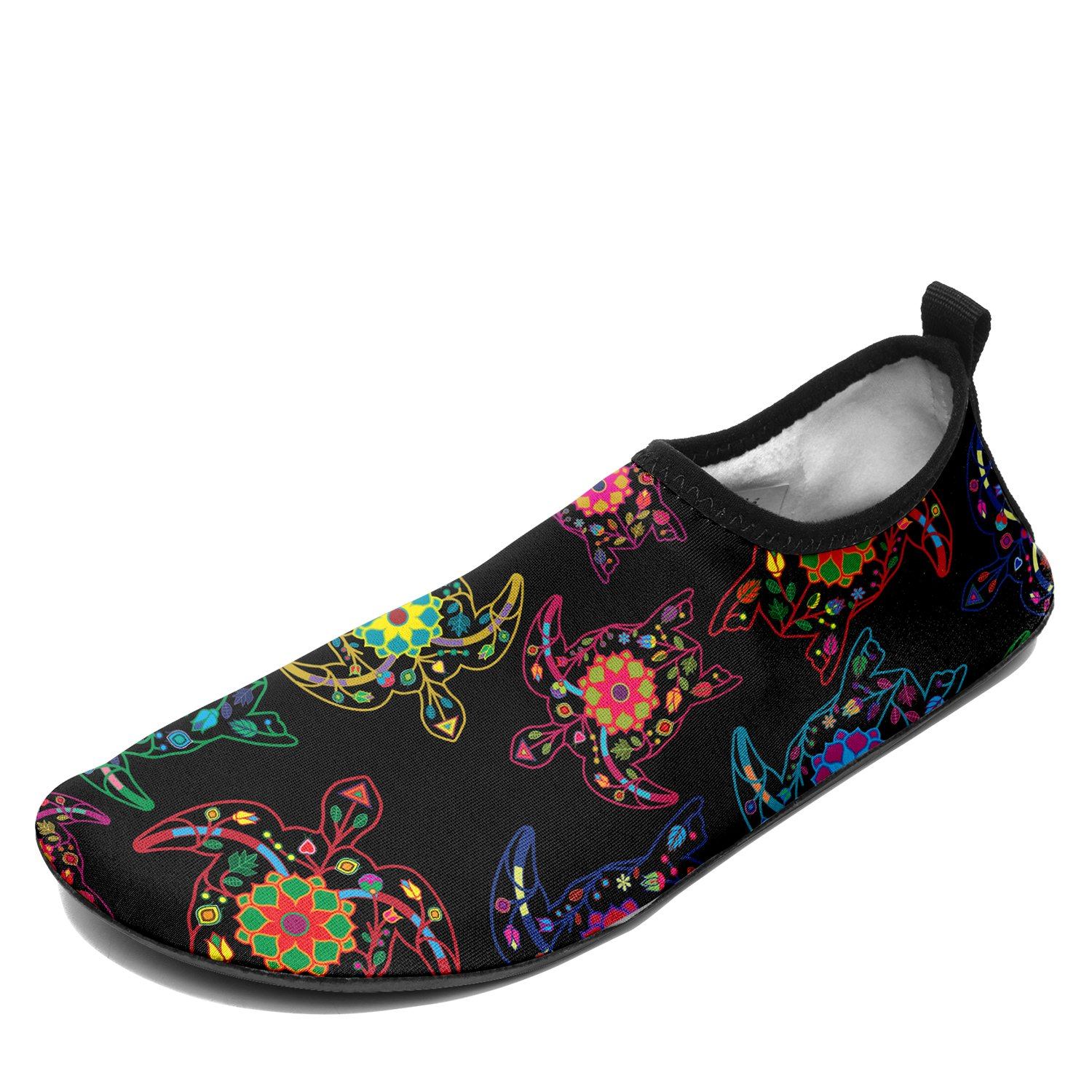 Floral Turtle Sockamoccs Kid's Slip On Shoes Herman