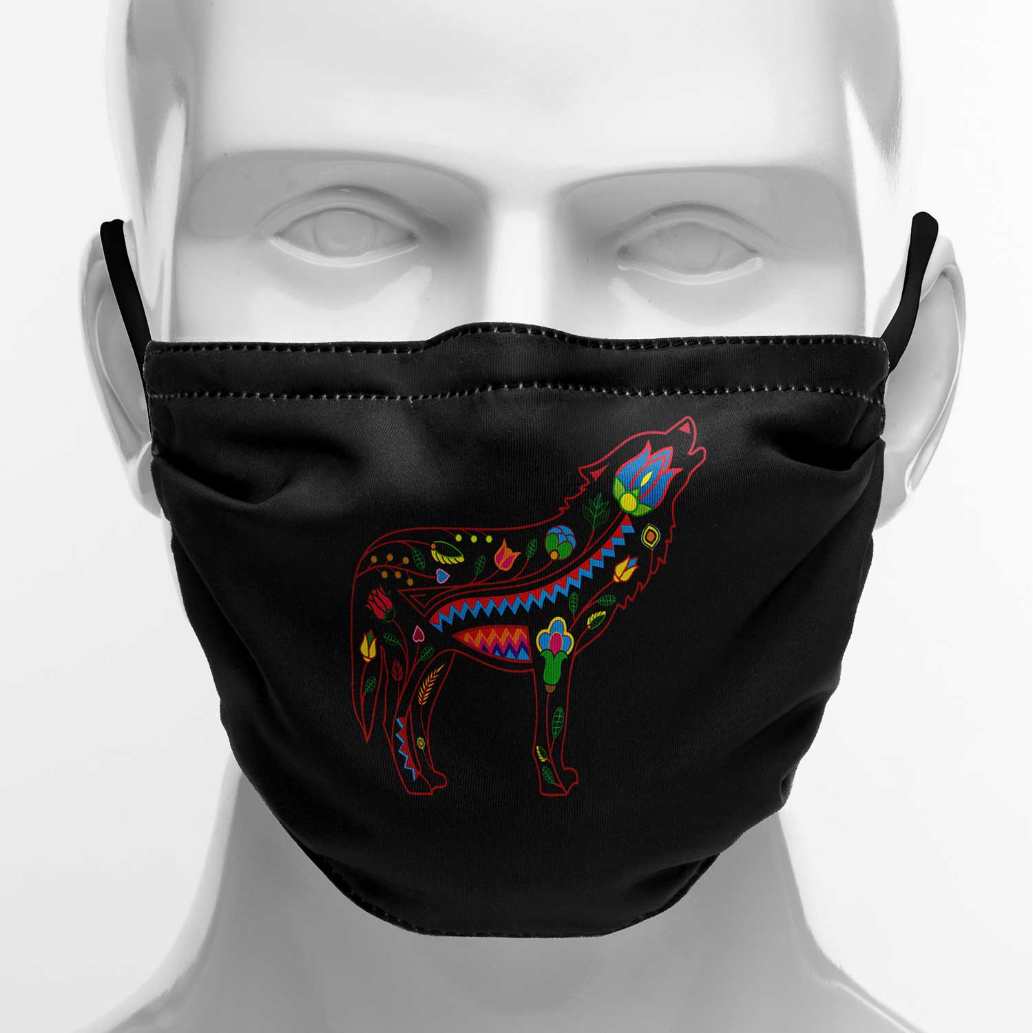 Floral Wolf Face Cover Herman