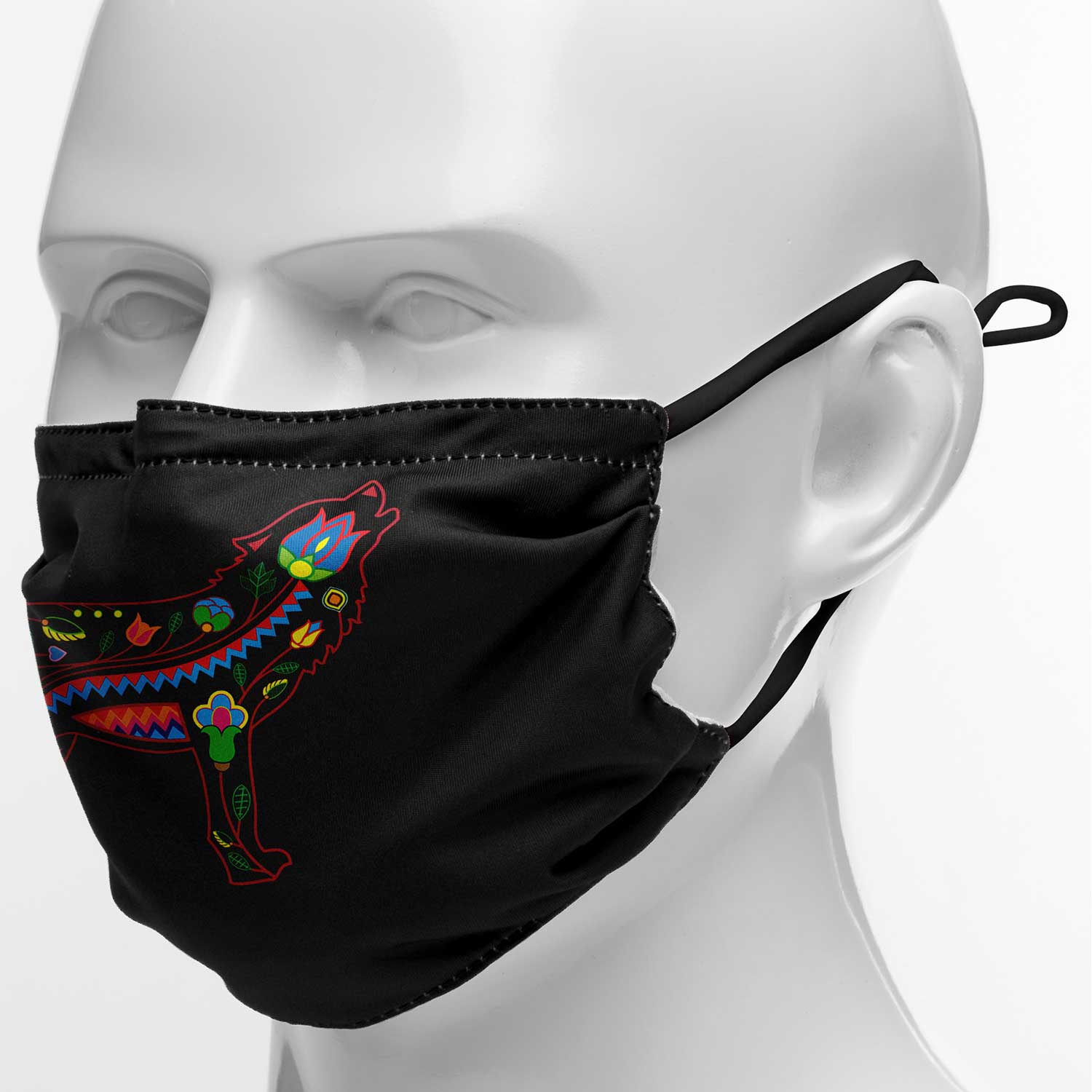 Floral Wolf Face Cover Herman