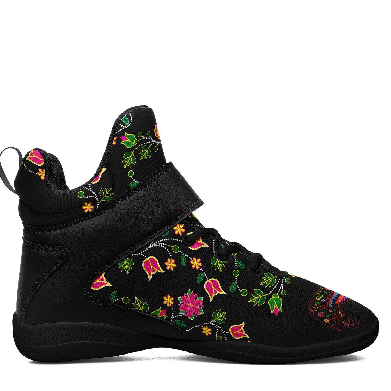 Floral Wolf Ipottaa Basketball / Sport High Top Shoes - Black Sole 49 Dzine