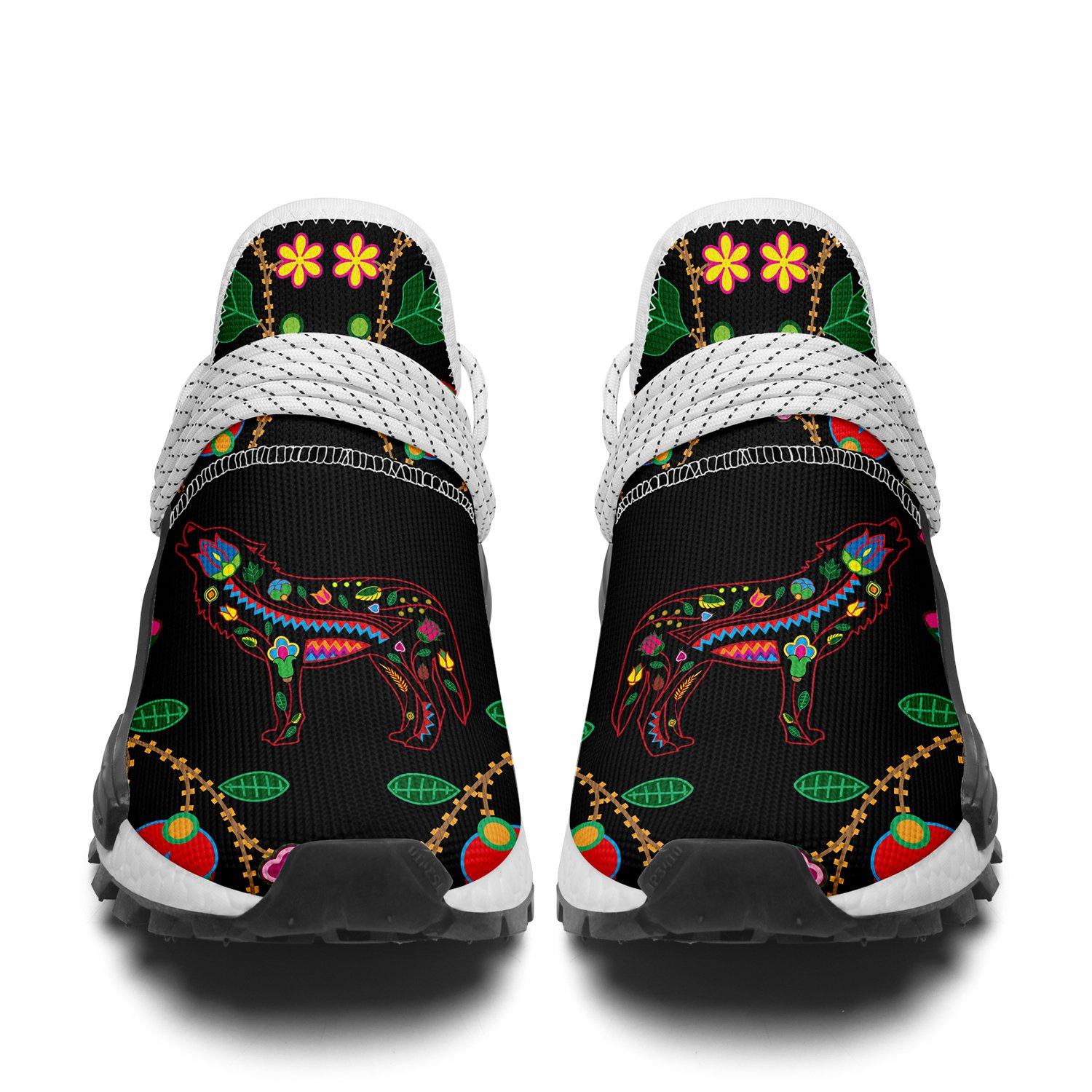 Floral Wolf Okaki Sneakers Shoes 49 Dzine