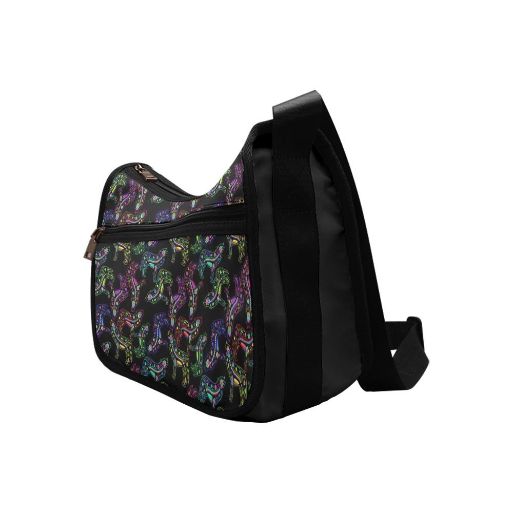 Floral Wolves Crossbody Bags (Model 1616) Crossbody Bags (1616) e-joyer