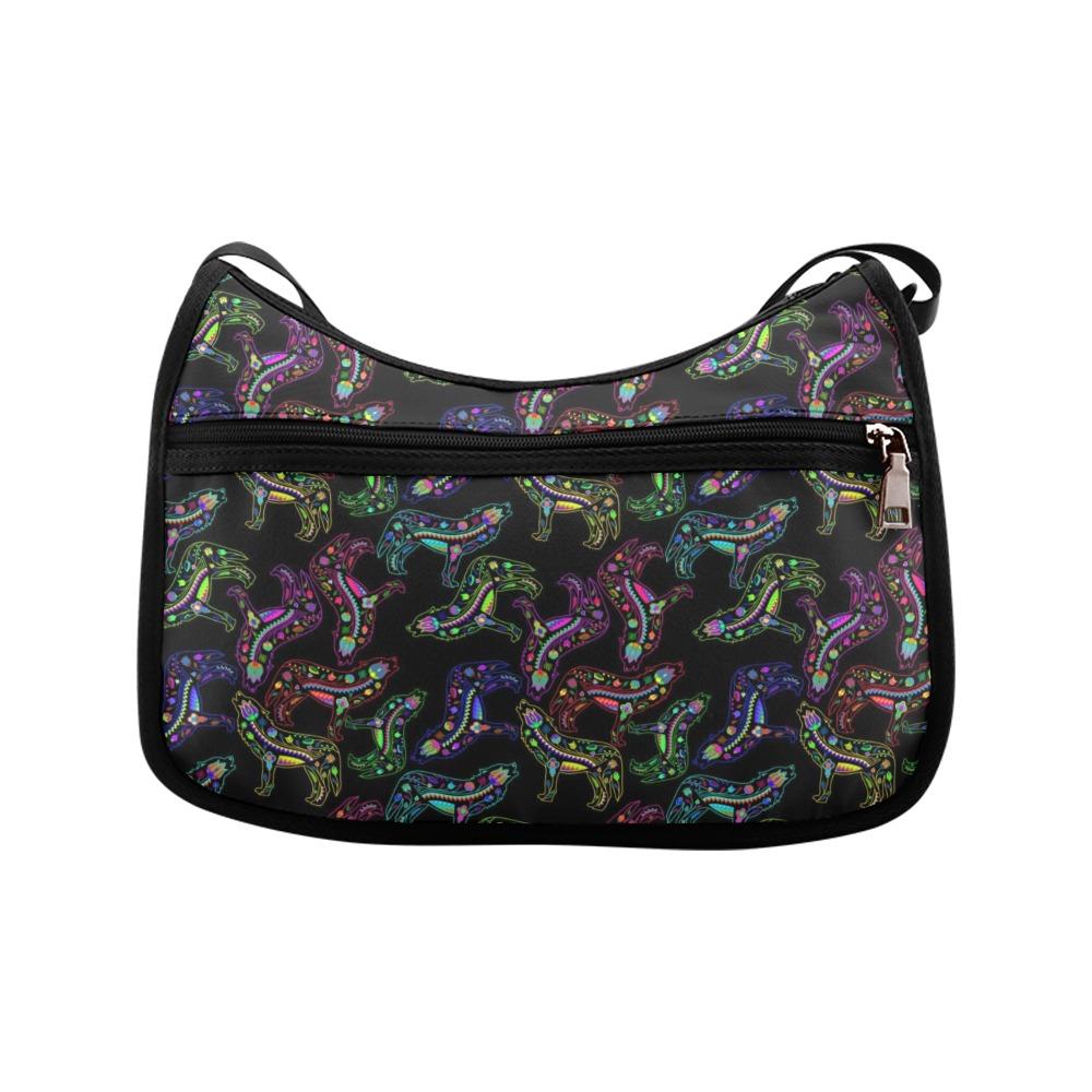 Floral Wolves Crossbody Bags (Model 1616) Crossbody Bags (1616) e-joyer