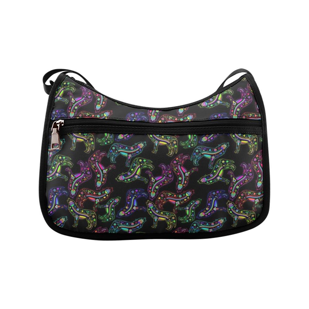 Floral Wolves Crossbody Bags (Model 1616) Crossbody Bags (1616) e-joyer