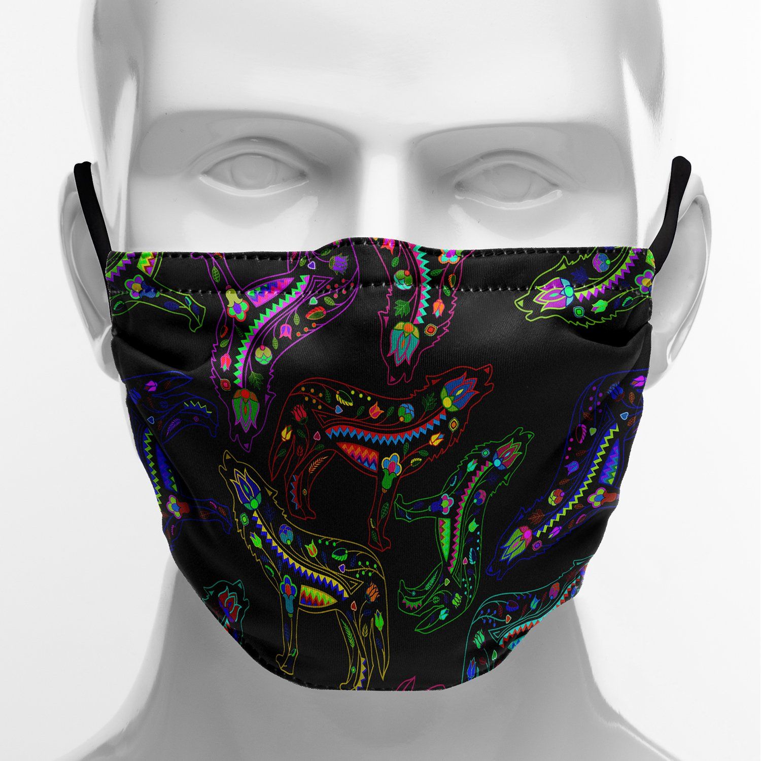 Floral Wolves Face Cover Herman