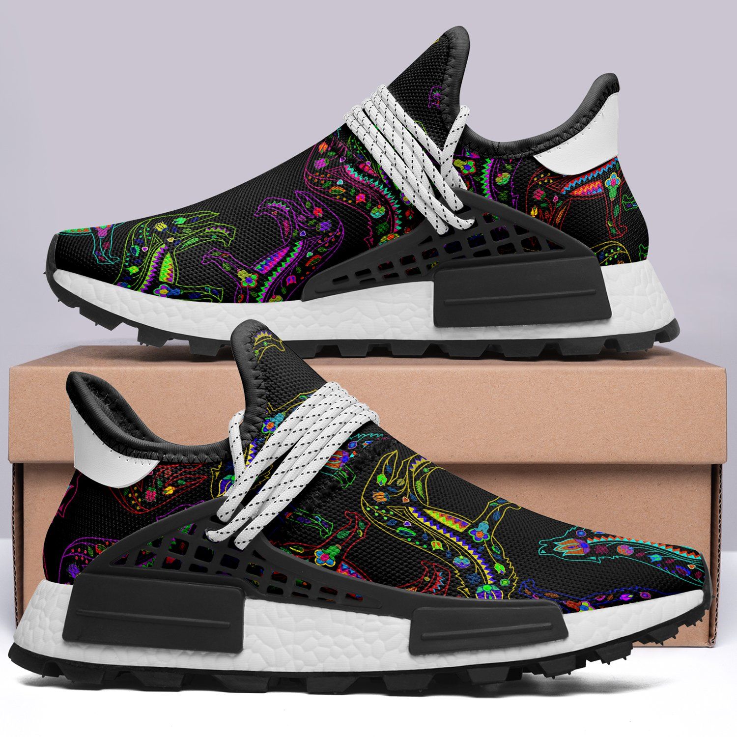 Floral Wolves Okaki Sneakers Shoes Herman