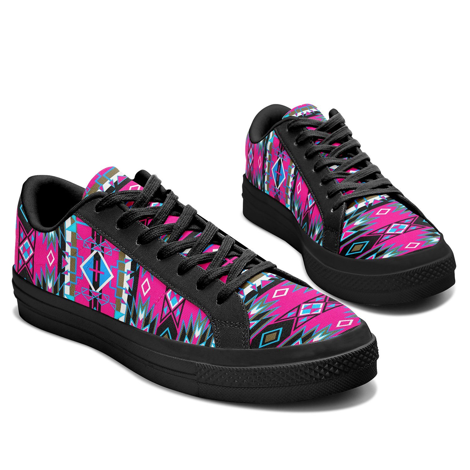 Force of Nature Sunset Storm Aapisi Low Top Canvas Shoes Black Sole 49 Dzine