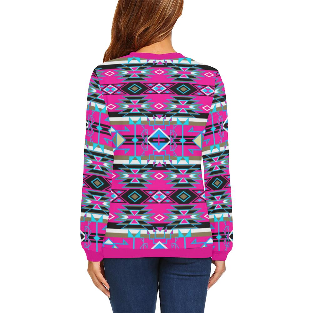 Force of Nature Sunset Storm All Over Print Crewneck Sweatshirt for Women (Model H18) Crewneck Sweatshirt for Women (H18) e-joyer