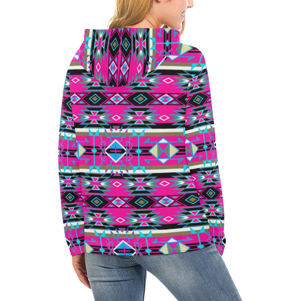 Force of Nature Sunset Storm All Over Print Hoodie for Women (USA Size) (Model H13) Hoodie e-joyer