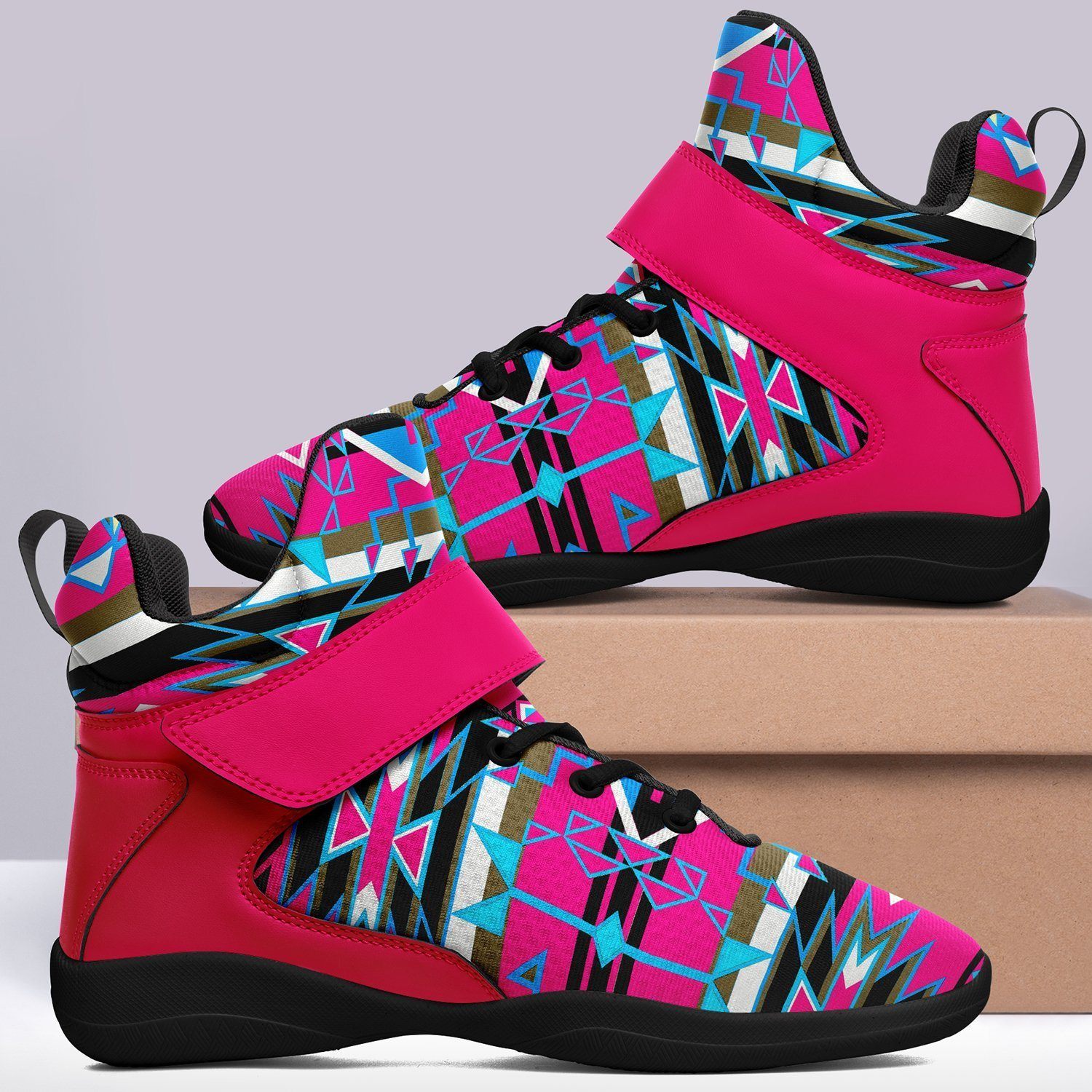 Force of Nature Sunset Storm Ipottaa Basketball / Sport High Top Shoes - Black Sole 49 Dzine