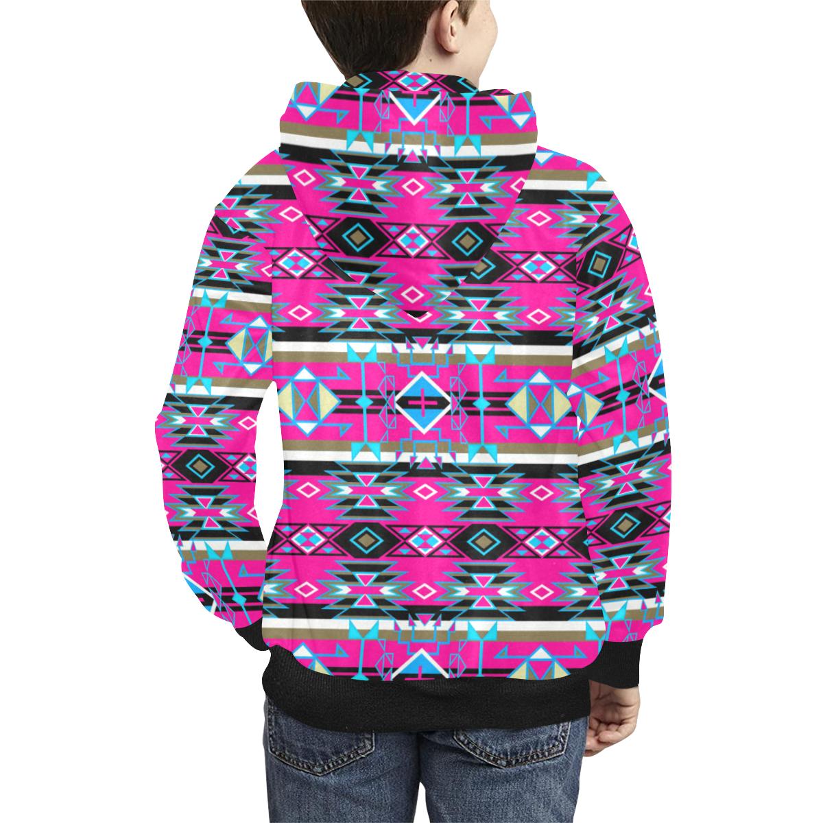 Force of Nature Sunset Storm Kids' All Over Print Hoodie (Model H38) Kids' AOP Hoodie (H38) e-joyer 